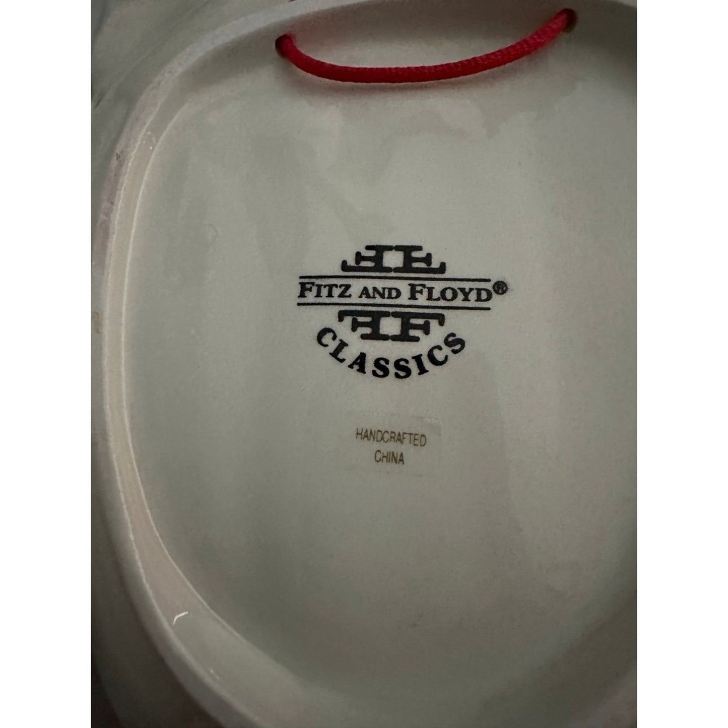 Fitz & Floyd Strawberry Dish with Flowers and Leaves Mint Condition