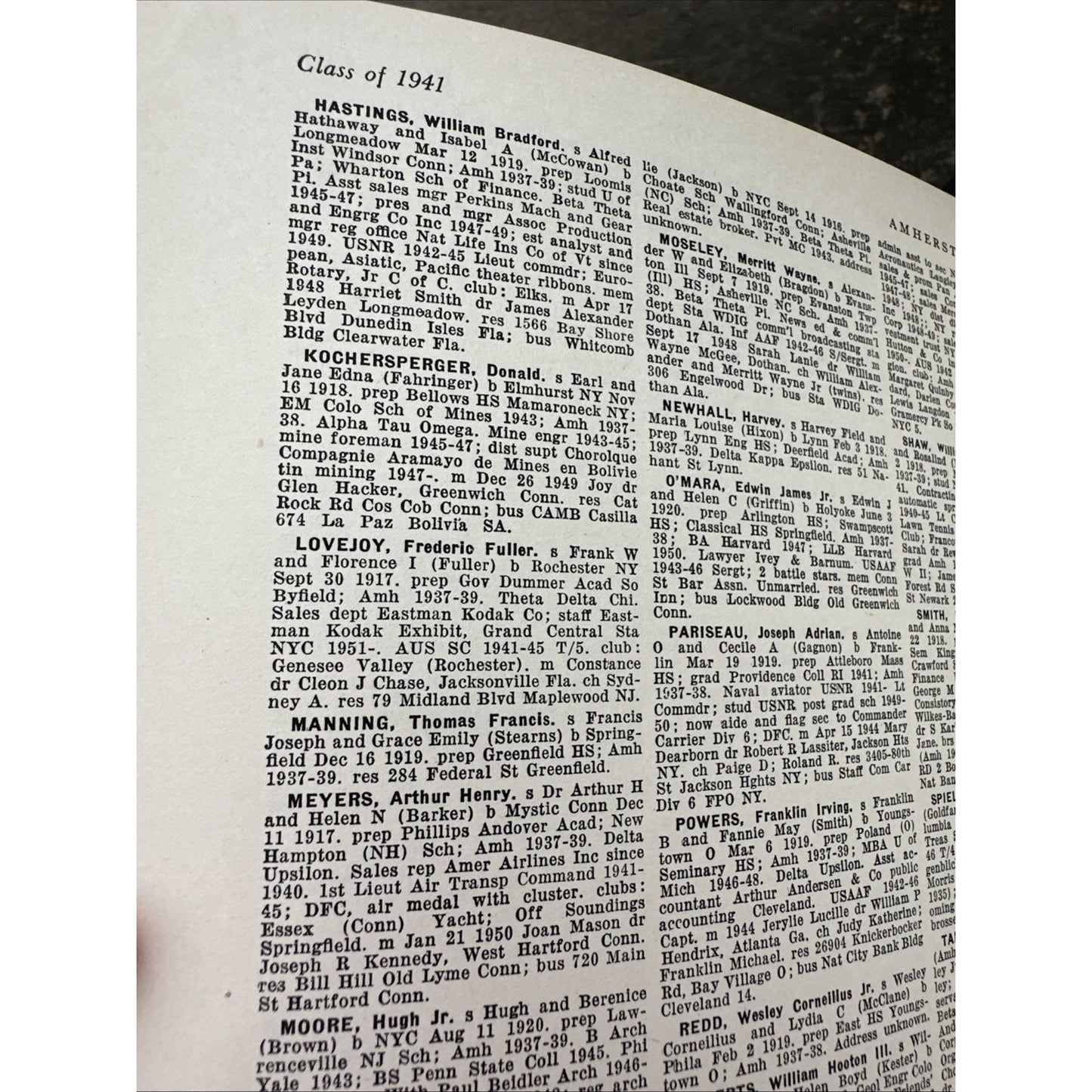 Amherst College Biographical Records 1951 Graduates & Non-Graduates 1900-1951