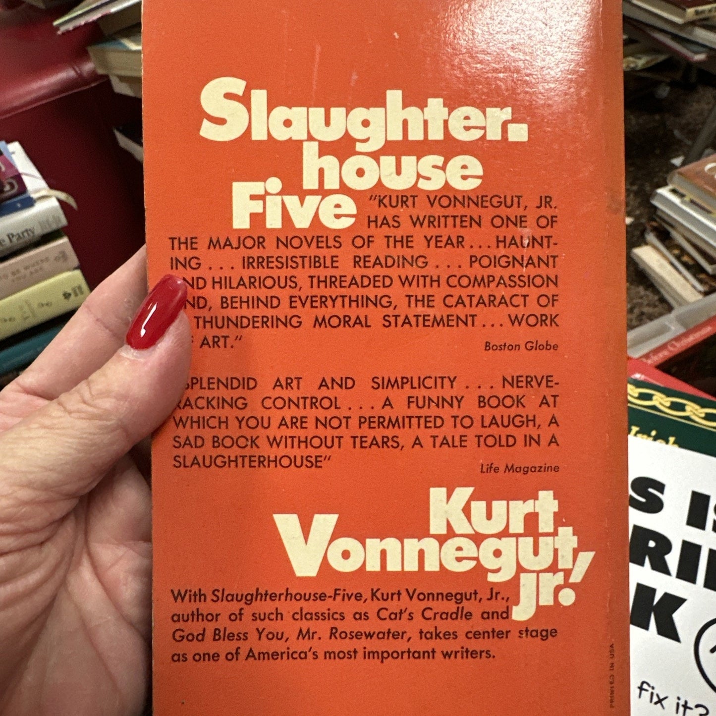 Slaughter-house Five by Kurt Vonnegut, Jr. 1st Dell Printing Paperback Rare Copy