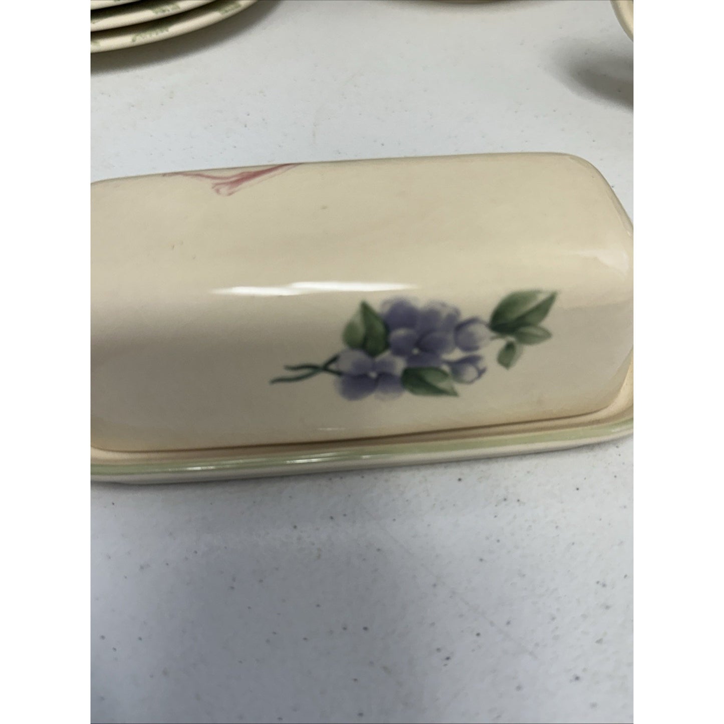 Pfaltzgraff GARDEN PARTY PATTERN Two Piece BUTTER DISH
