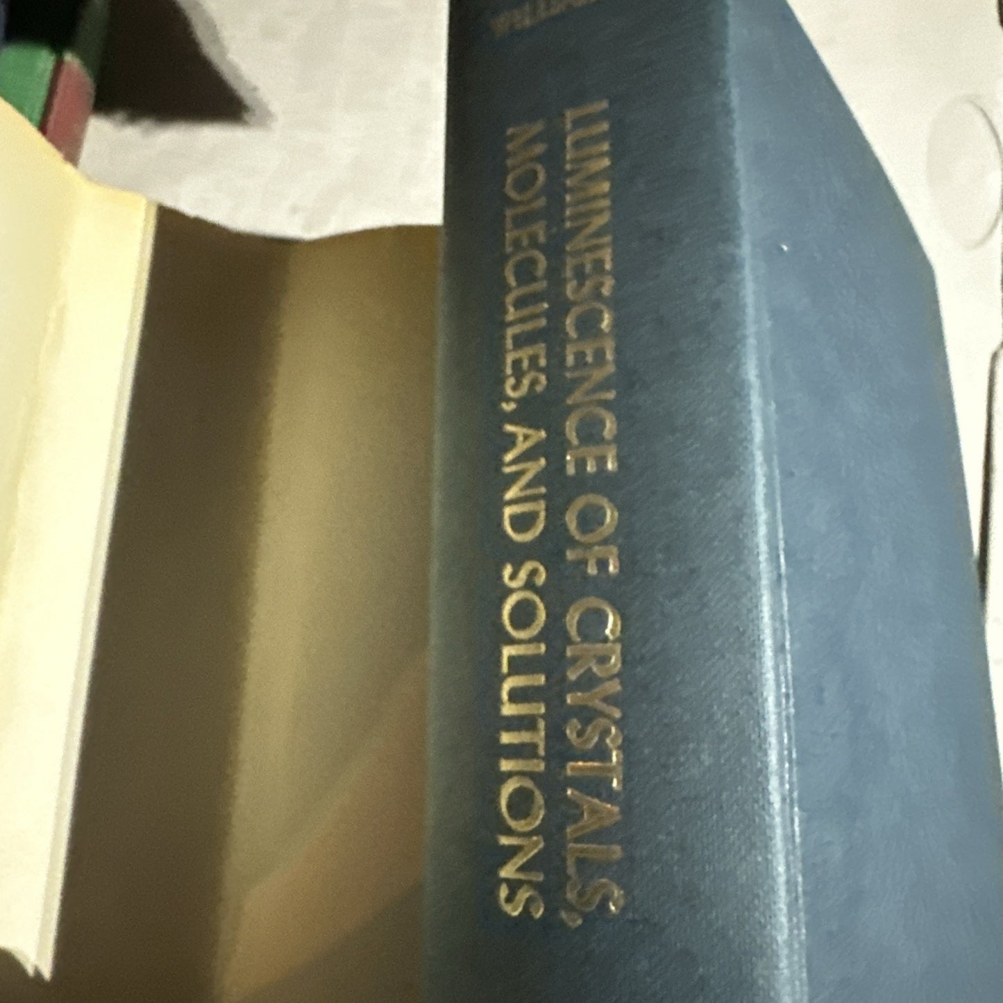 Luminescence of Crystals, Molecules, and Solutions 1973 Fred Williams Pre- Owned