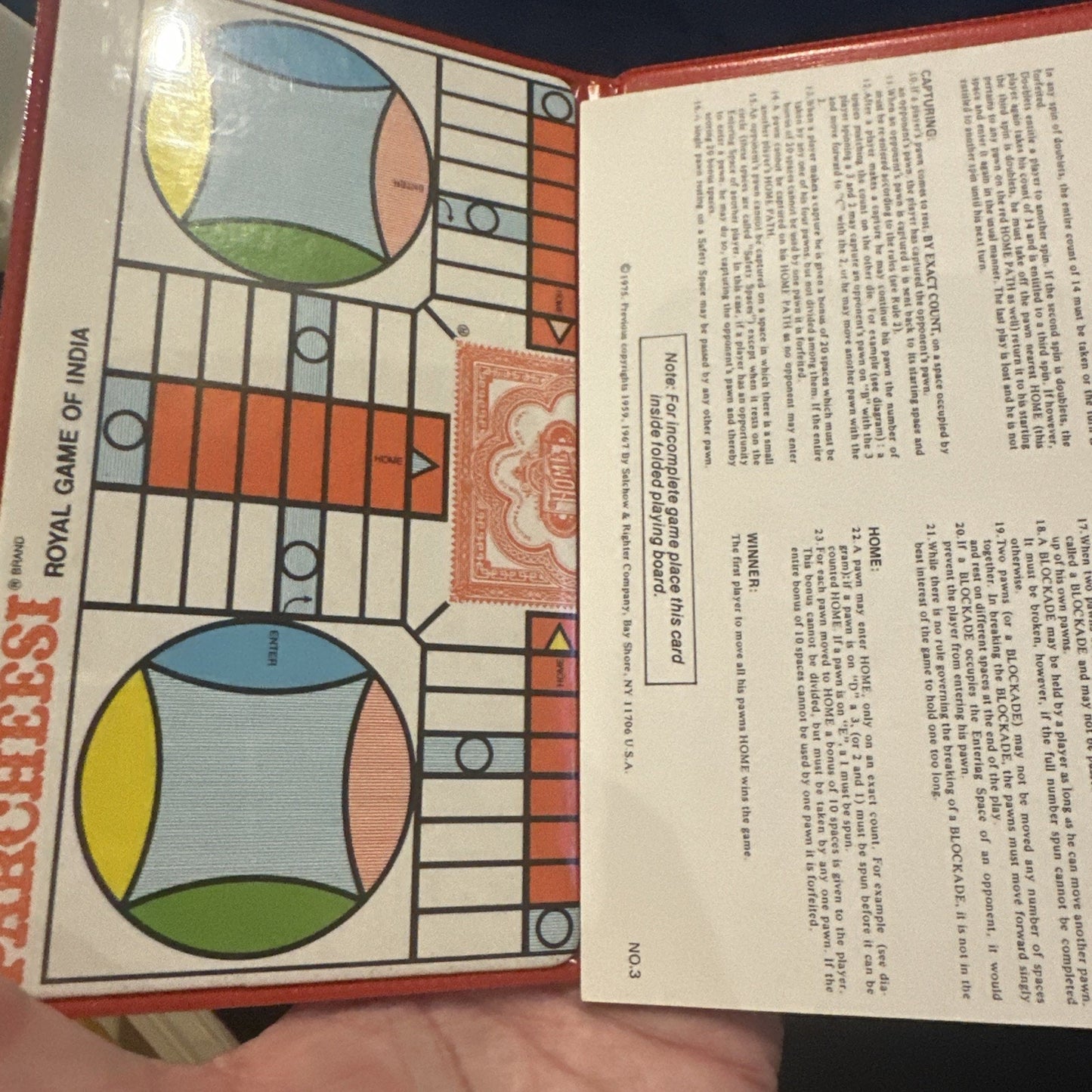 Selchow & Righter Parcheesi Pocket Edition 1980 New Vintage