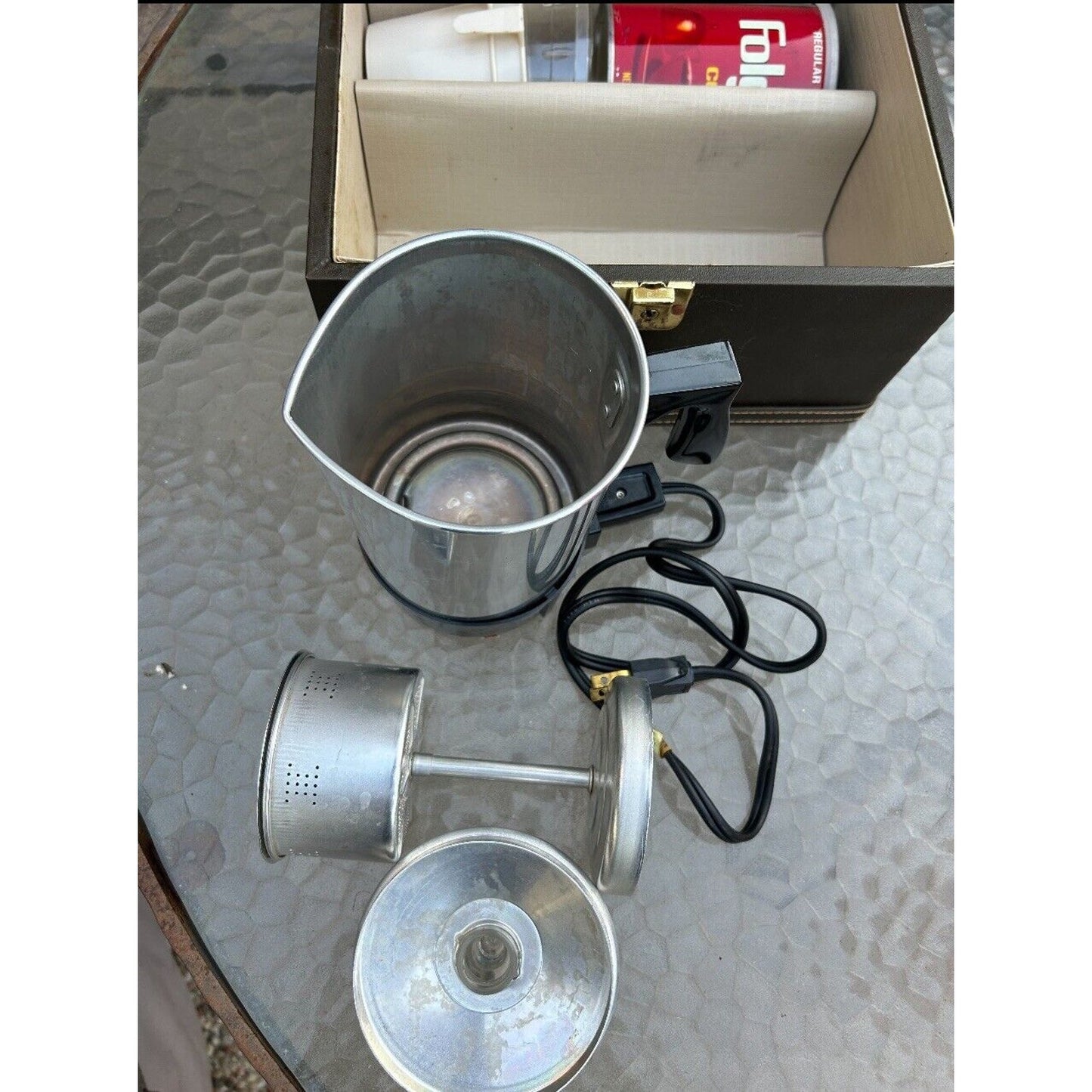MCM Trans-World Creations Portable Coffee Bar Travel Picnic Case w/key