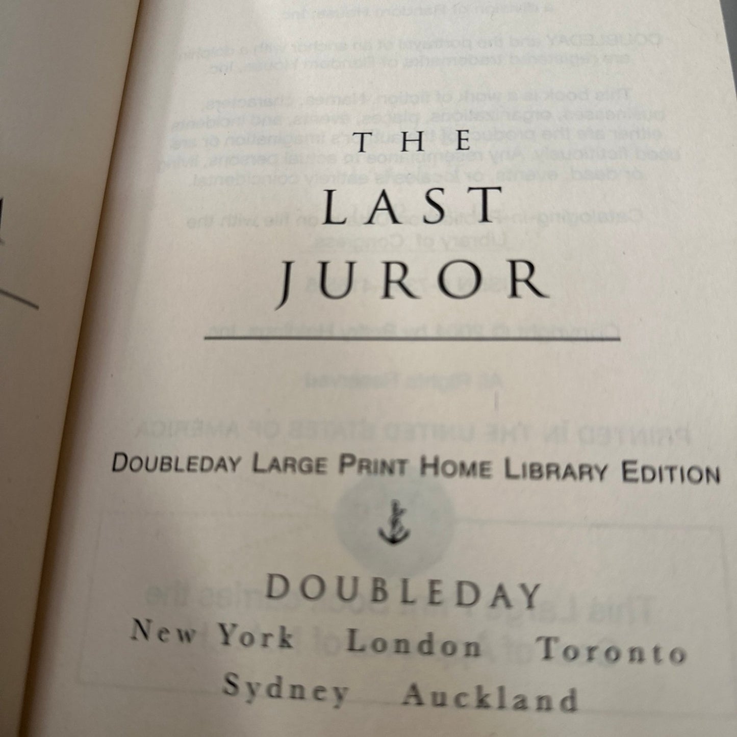 John Grisham The Last Juror Large Print