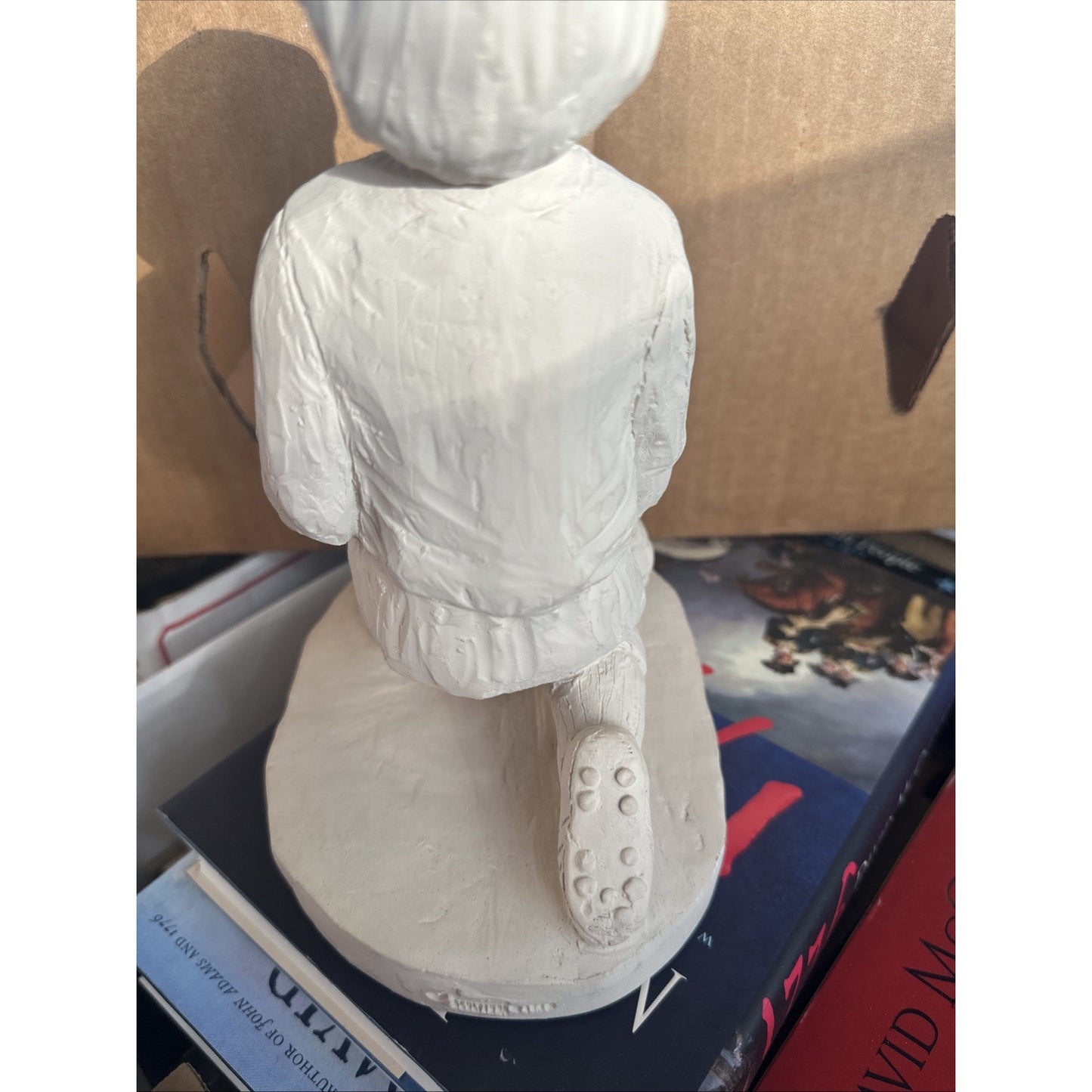 Vintage Sculpture Dee Crowley Boy With Soccer Ball. Rare