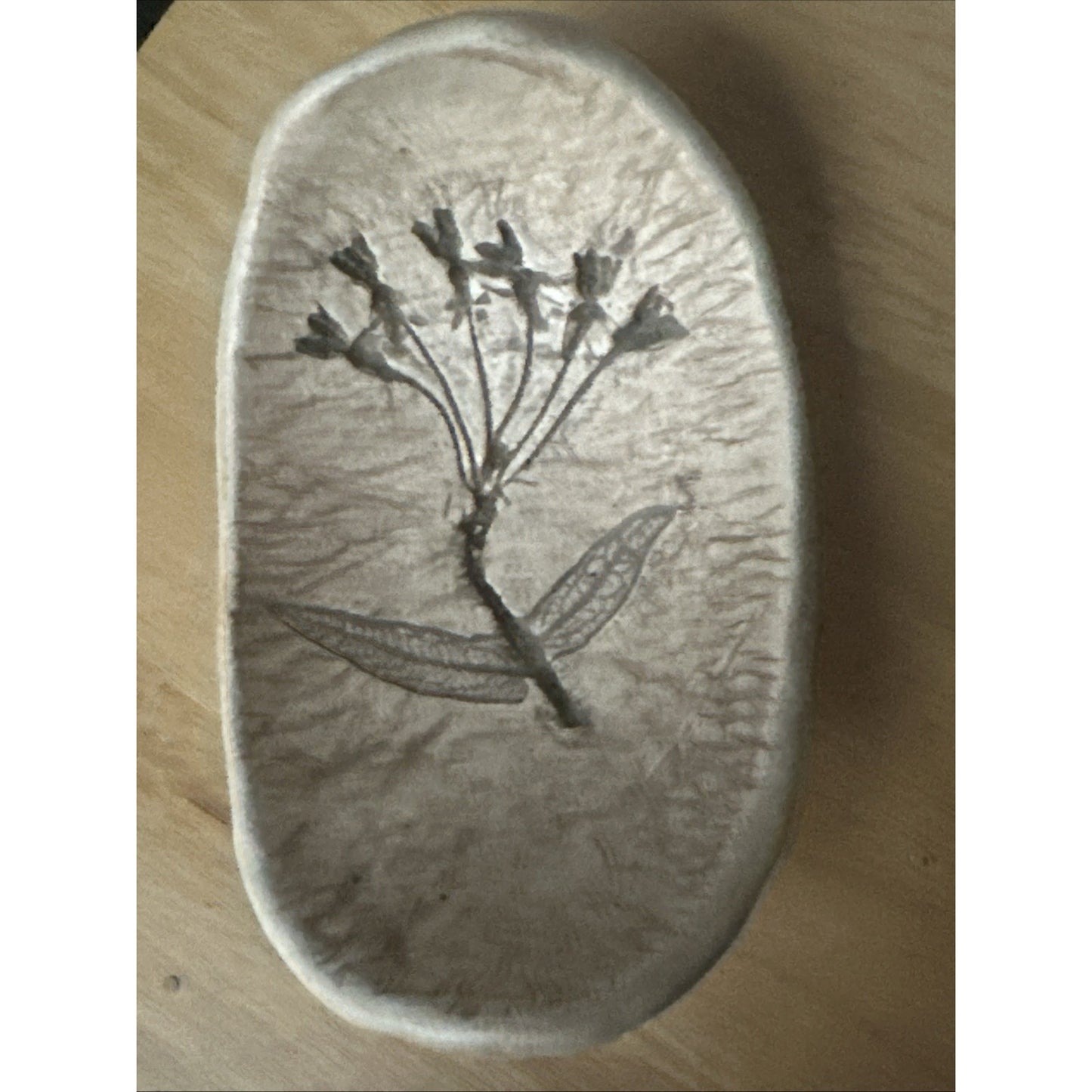 Salt Marsh Art Pottery by Ellyn Richardson Ironweed Trinket Soap Dish Farmhouse