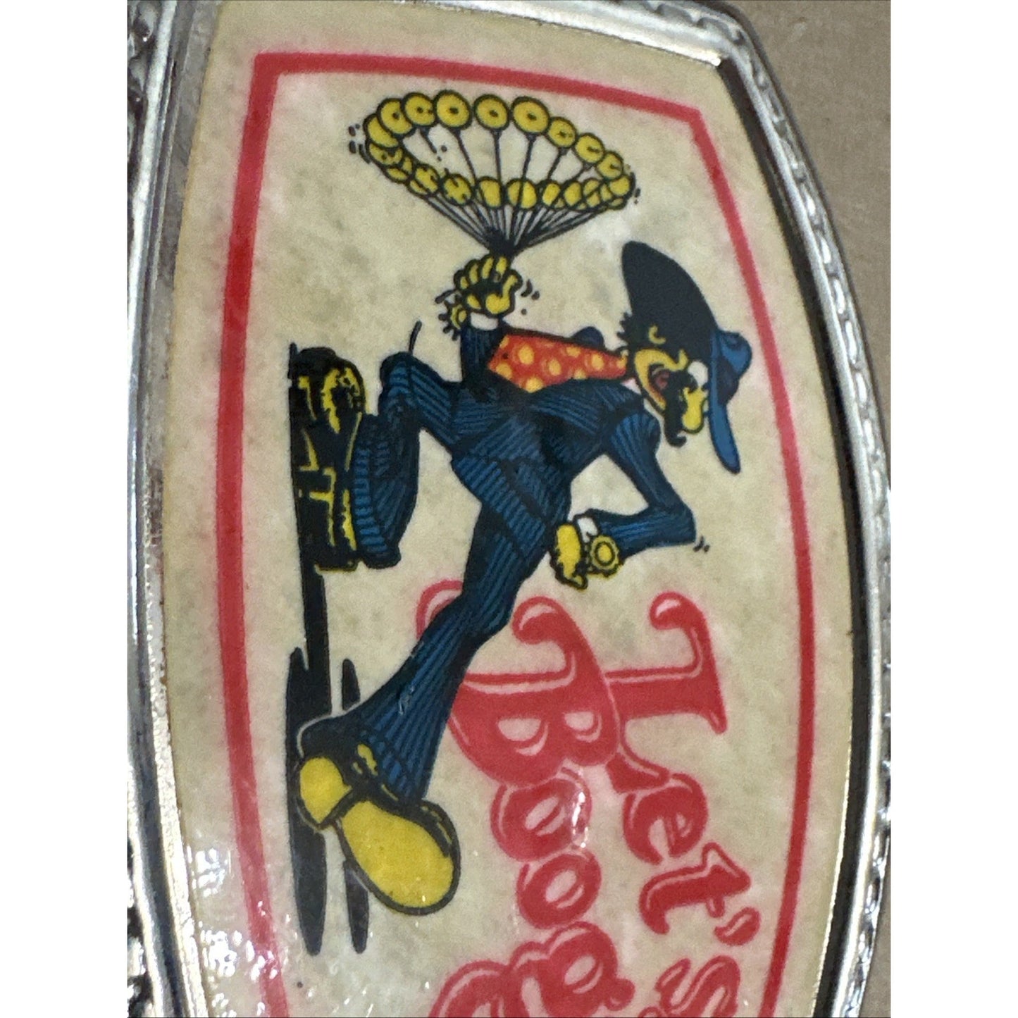 R. Robert Crumb Let's Boogie 1970s Belt Buckle Colored Art