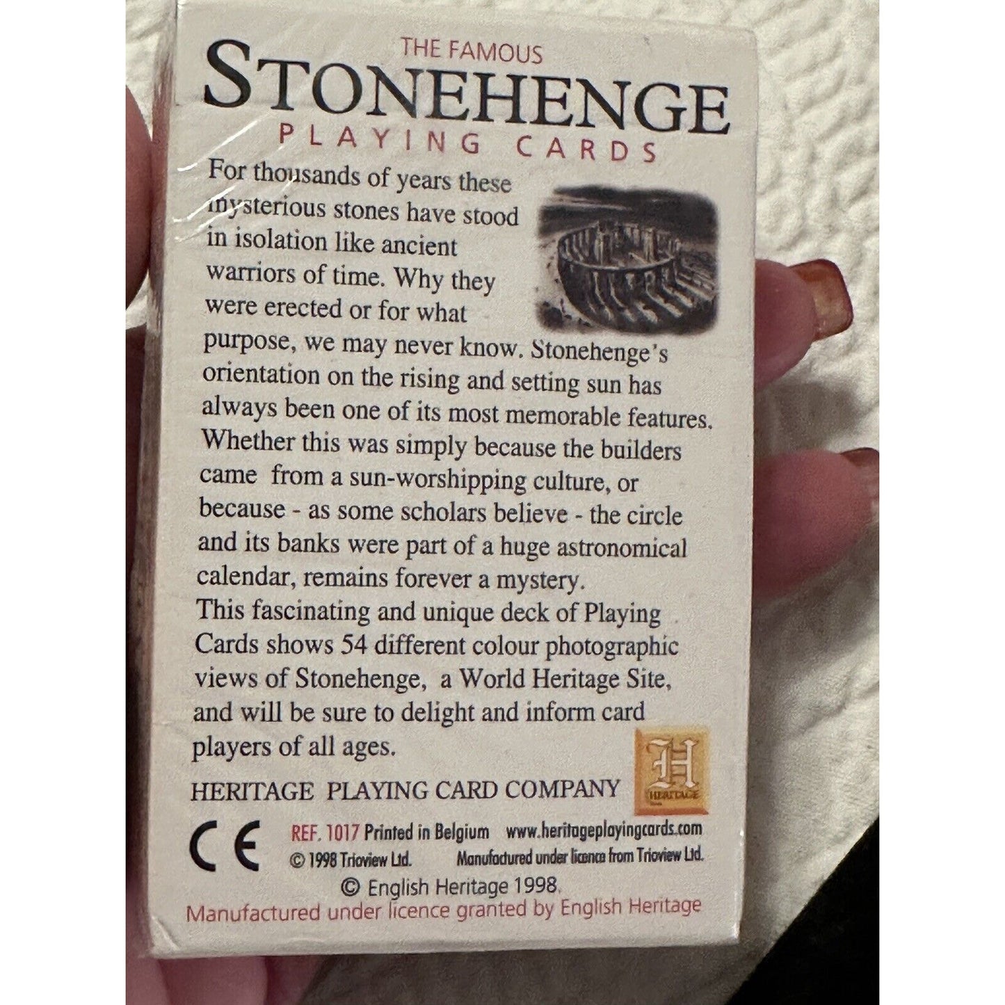 Heritage Stonehenge Playing Cards 1998 New sealed