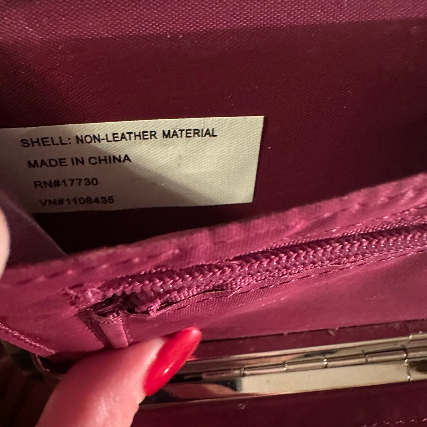 Women's silver evening clutch