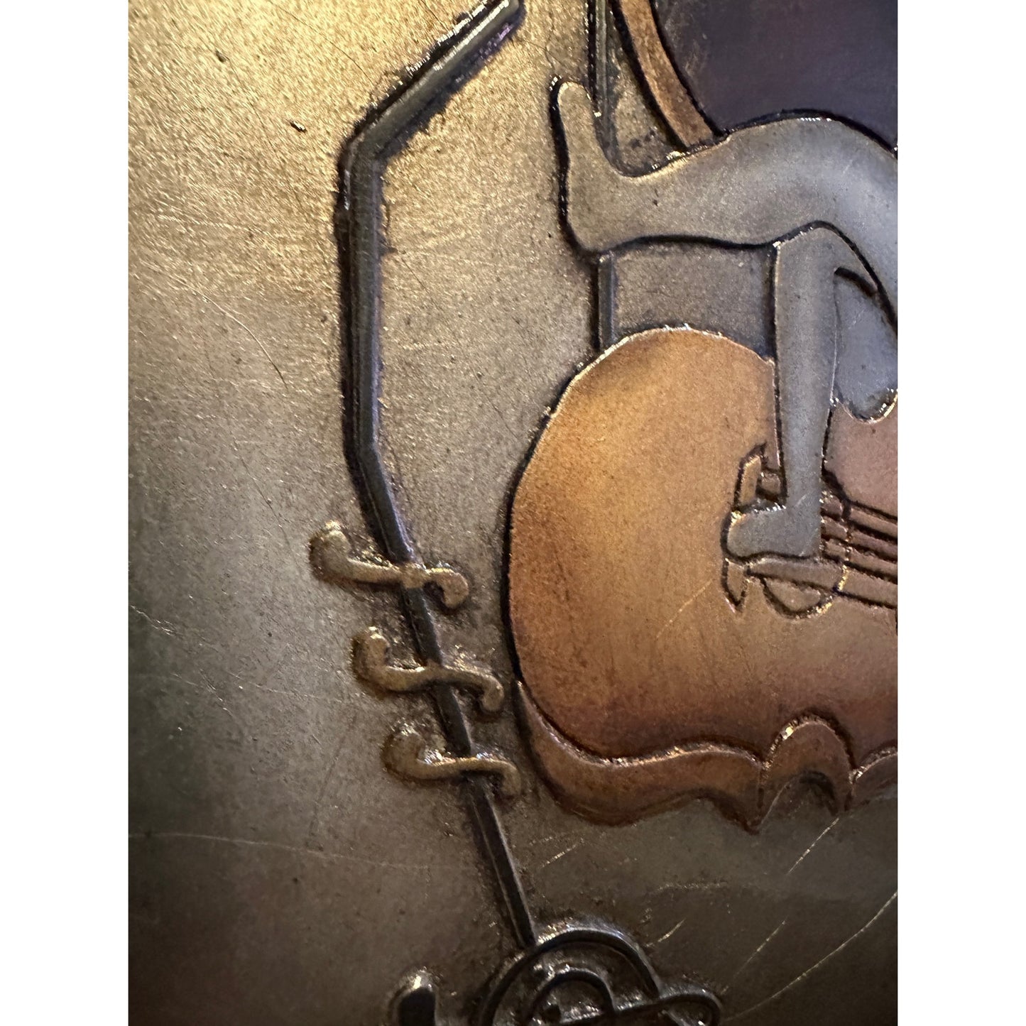 Vintage Mid Century Modern Abstract Jazz Musicians 3D Textured Painting