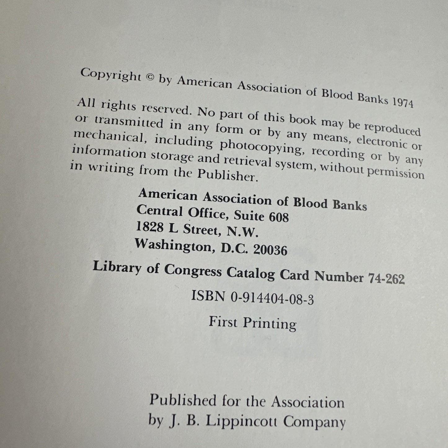 Technical Methods and Procedures of the American Association of Blood Banks.