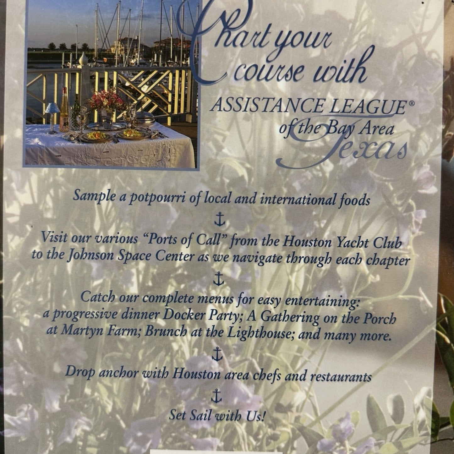 Settings on the Dock of the Bay Vintage Cookbook Hardback