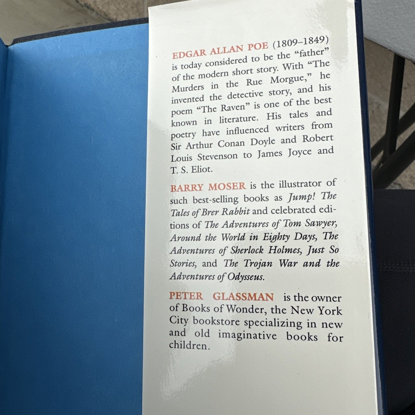 Poe, Edgar Allan & Barry Moser. Tales of Edgar Allan Poe. 1991. Illustrated in