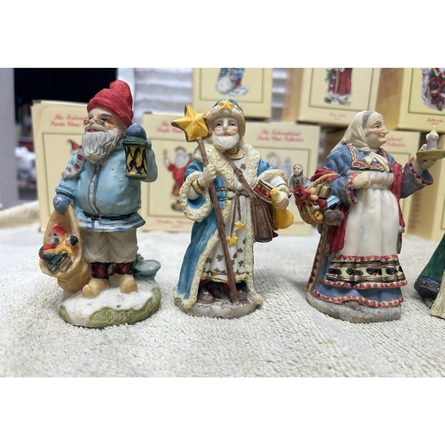 International Santa Claus collection of 16 Collectable Vintage Christmas