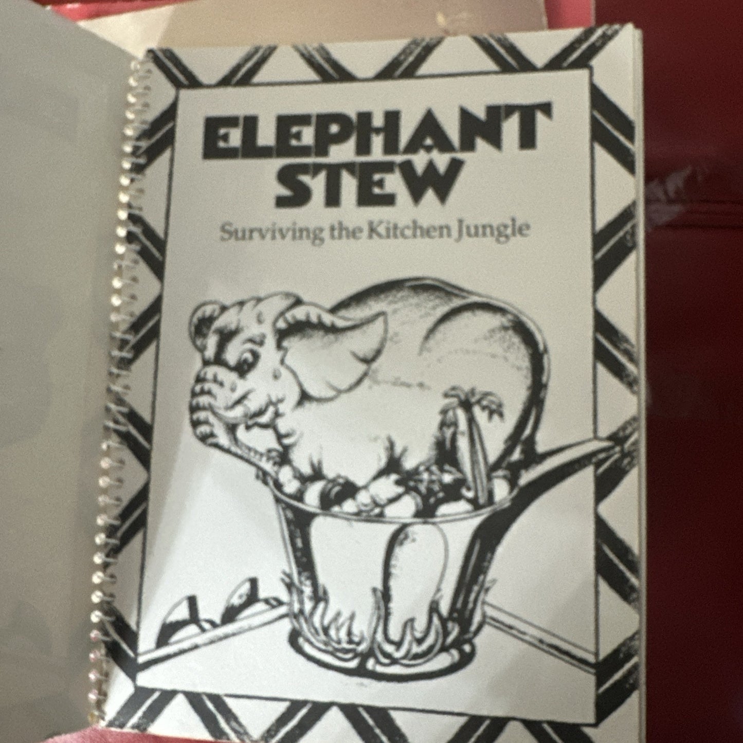 1989 Vintage First Edition Elephant Stew Surviving The Kitchen Jungle Cookbook