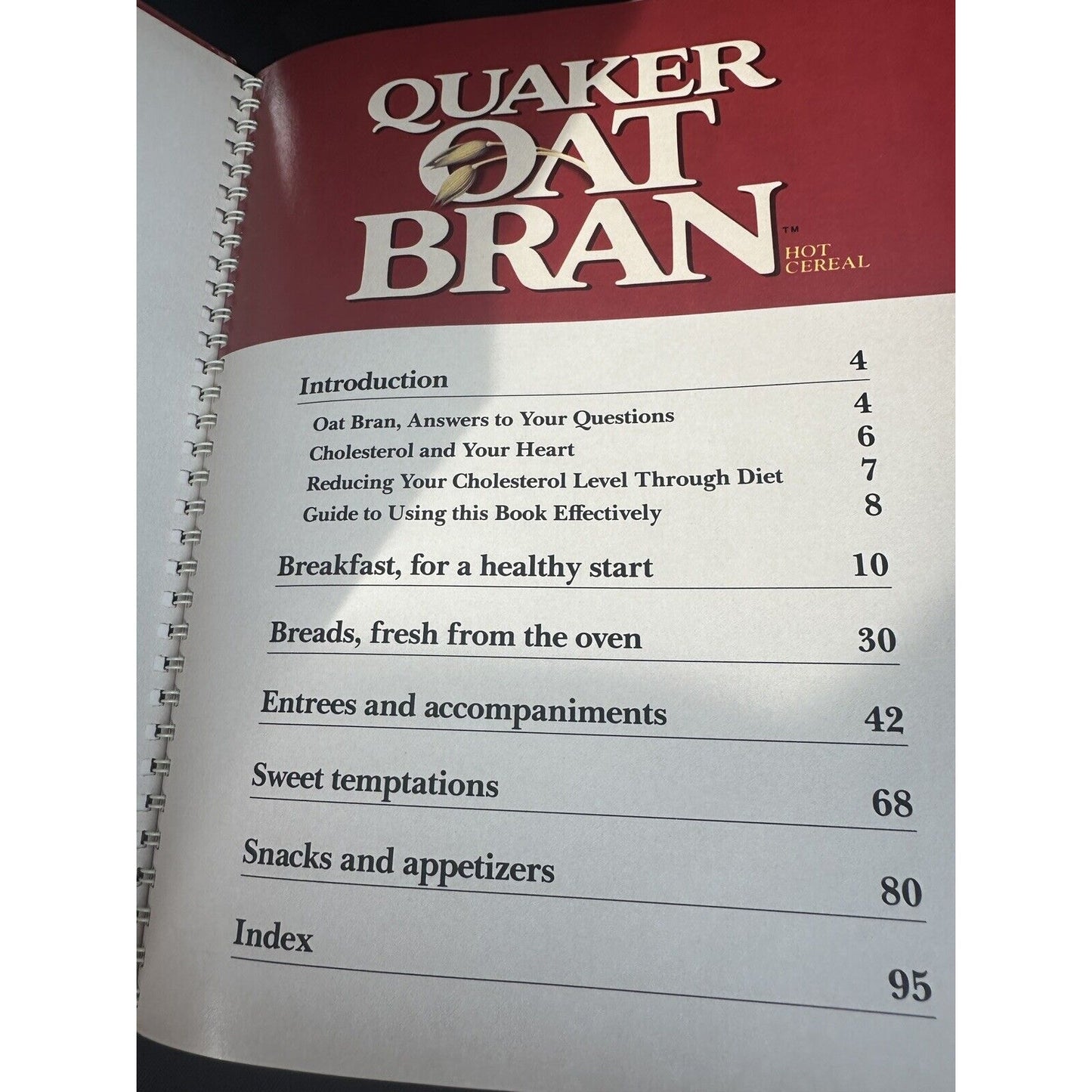 1989 Quaker Oat Bran Hot Cereal Cookbook