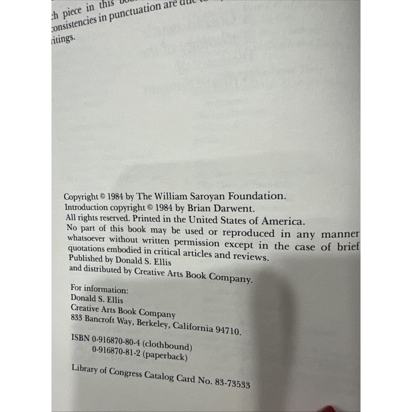 The New Saroyan Reader : A Connoisseur's Anthology of the Writing
