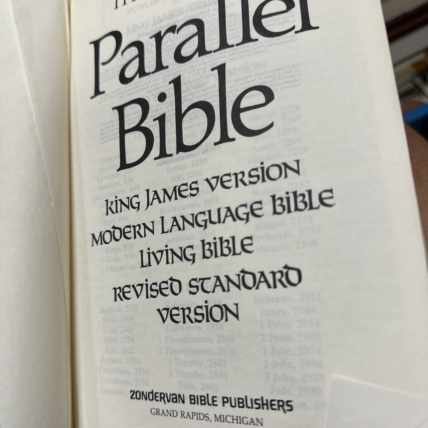 The Layman's Parallel New Testament Bible King James Version Zondervan 1980