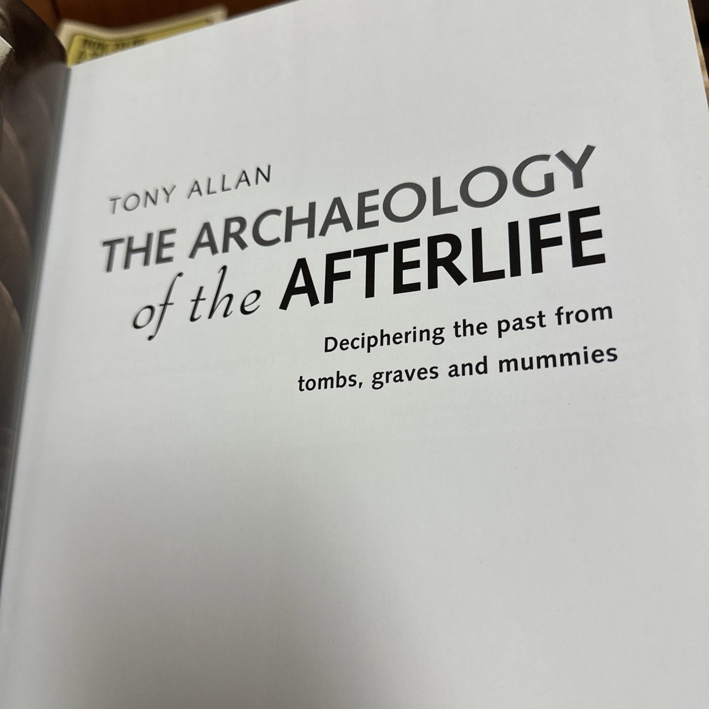 The Archaeology of the Afterlife: Decipherin... by Allan, Tony