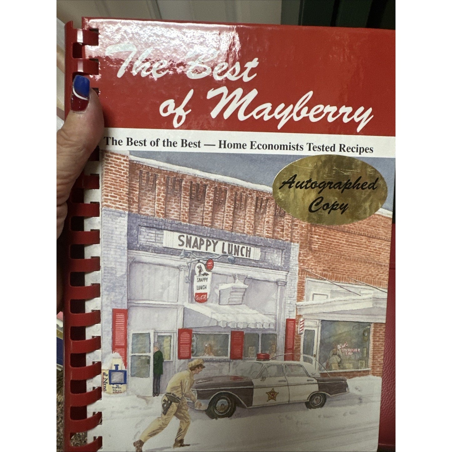 The Best Of Mayberry Cookbook Hardcover Spiral Bound Autographed Copy Signed