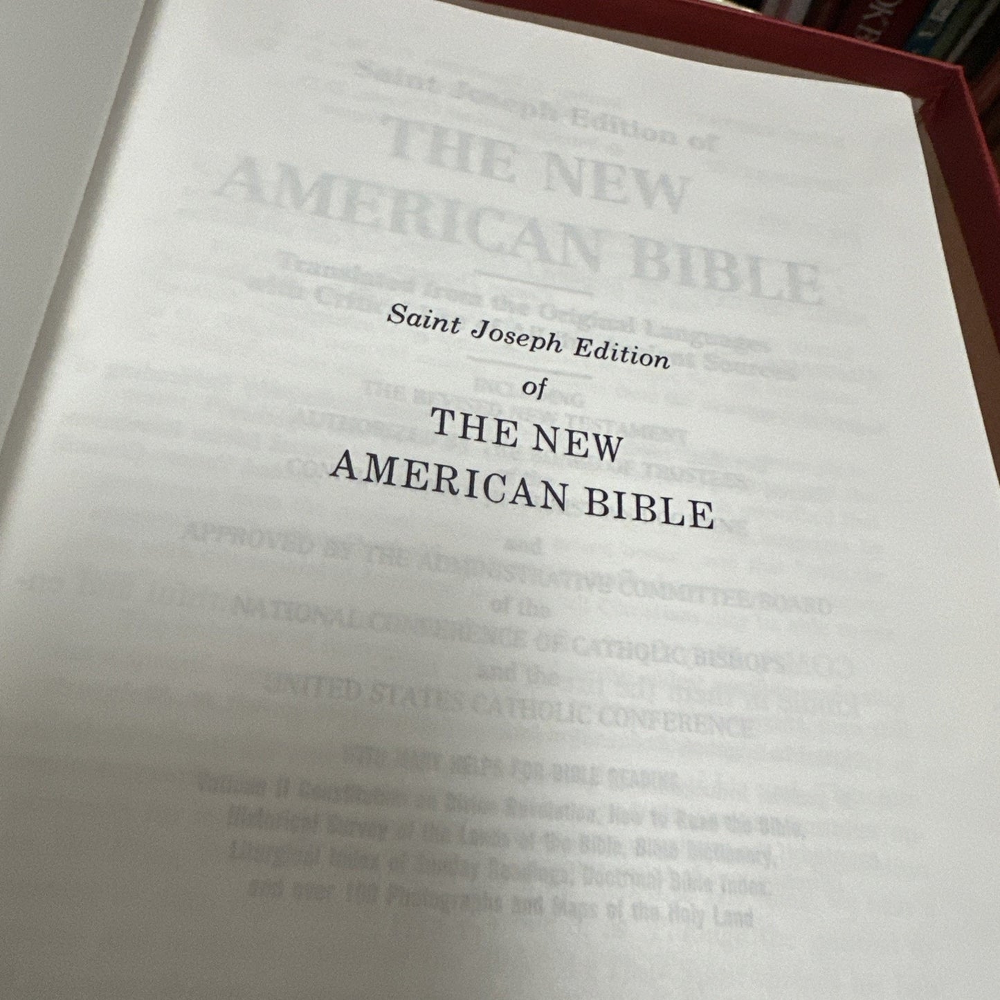 New American Bible ~ Large typeface~Illustrated Catholic Publishing Company New