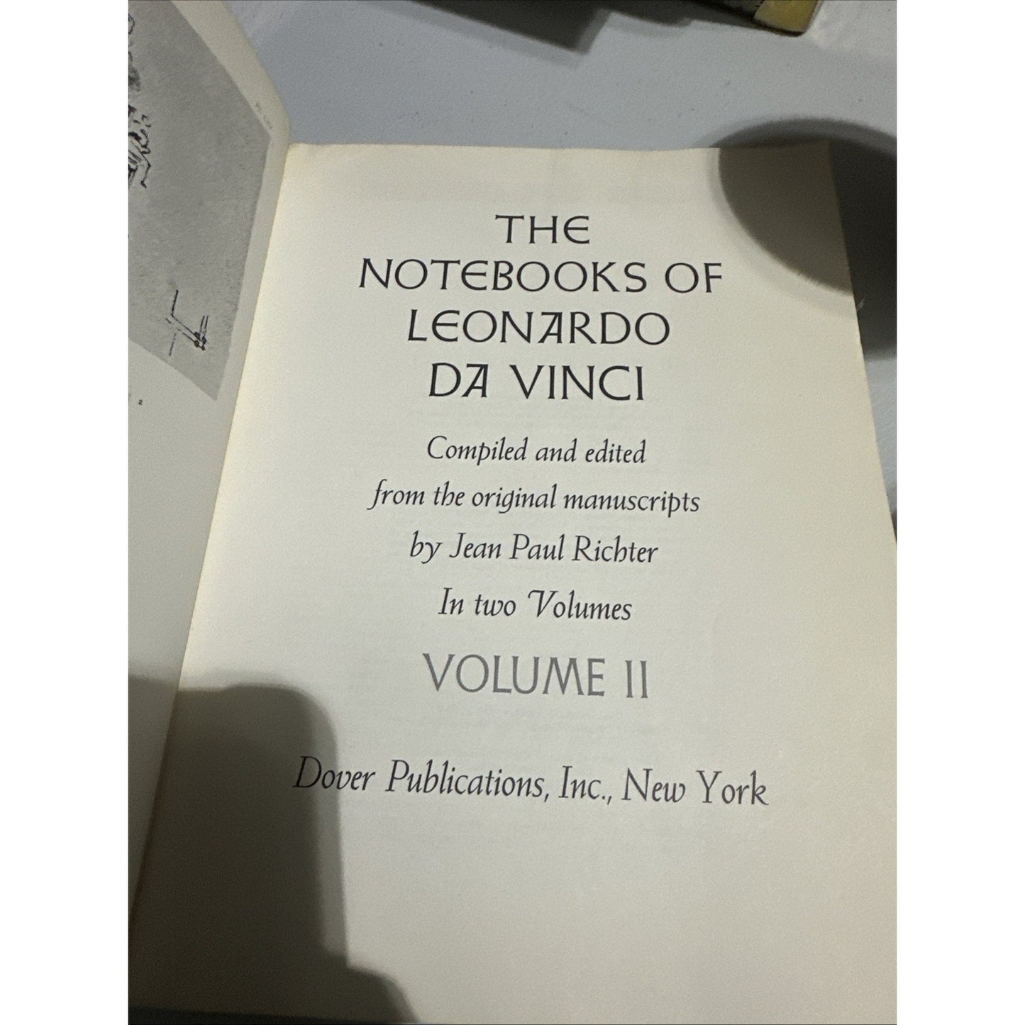 Notebooks of Leonardo Da Vinci - Two Volume Set by Jean Richter (1970, Trade)