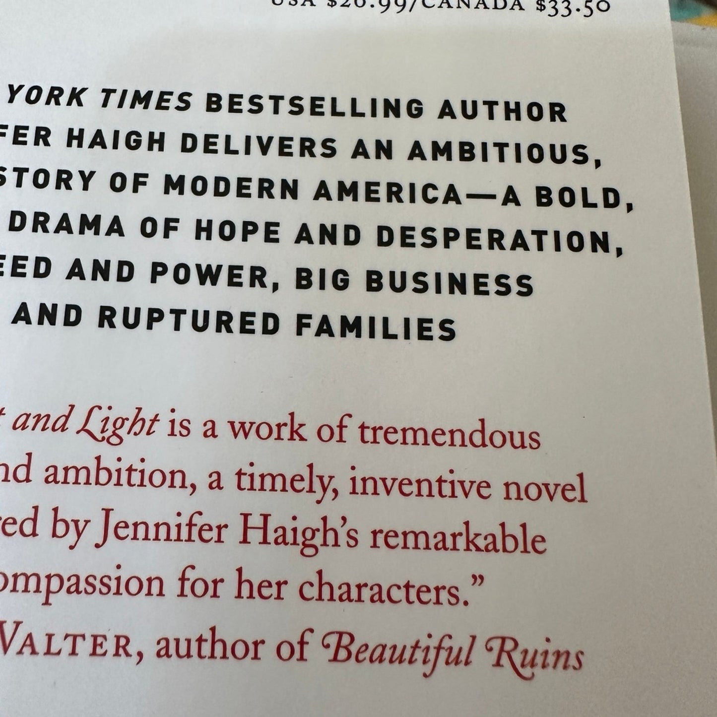Heat and Light by Jennifer Haigh,