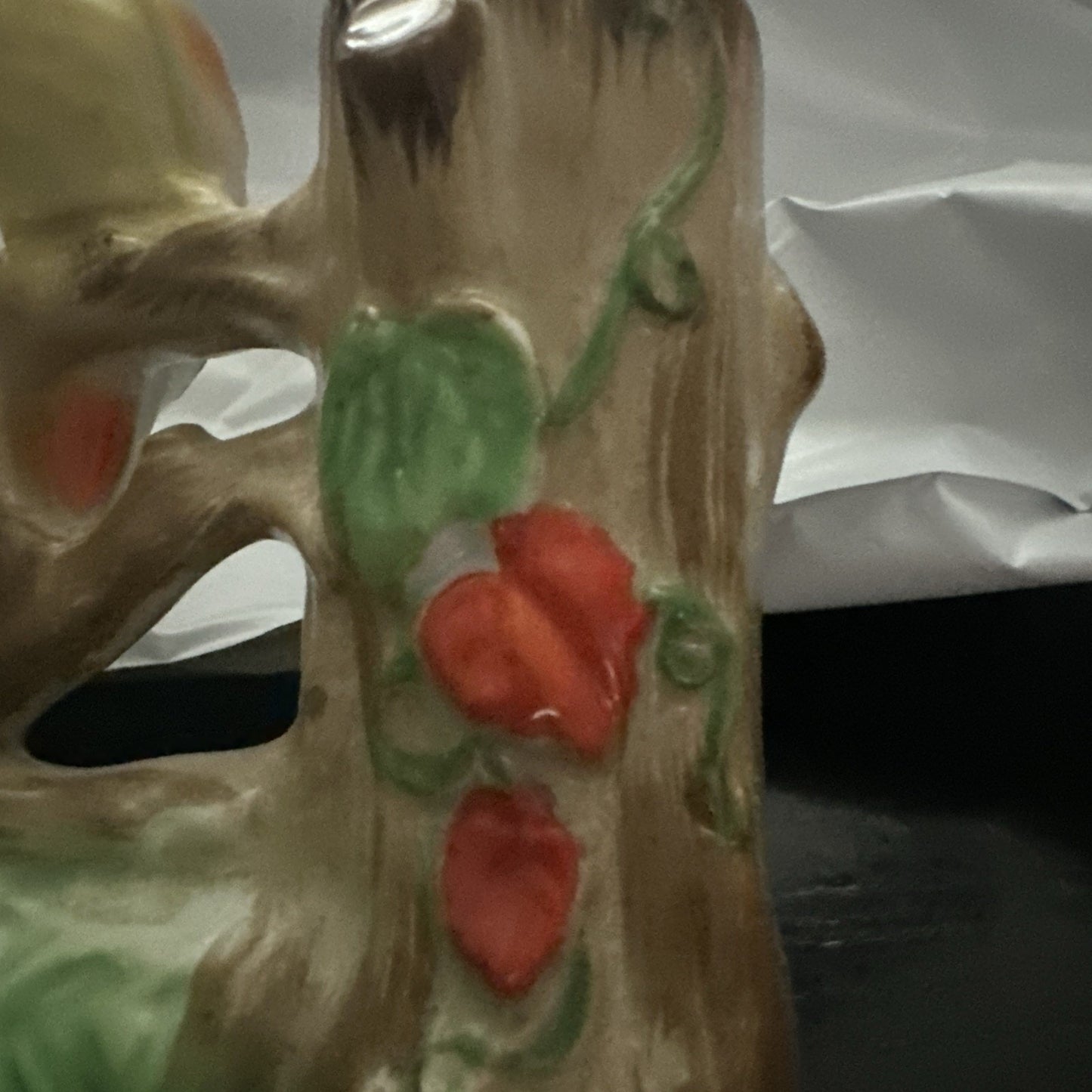 Vtg Japan 3 Birds Bud Vase MCM Colorful Hand Painted Ceramic Figurine Pre-War