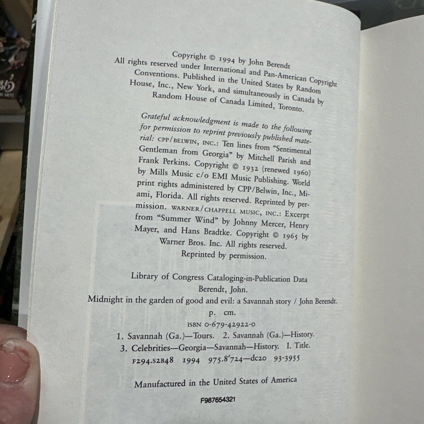 Midnight in the Garden of Good and Evil John Berendt Signed
