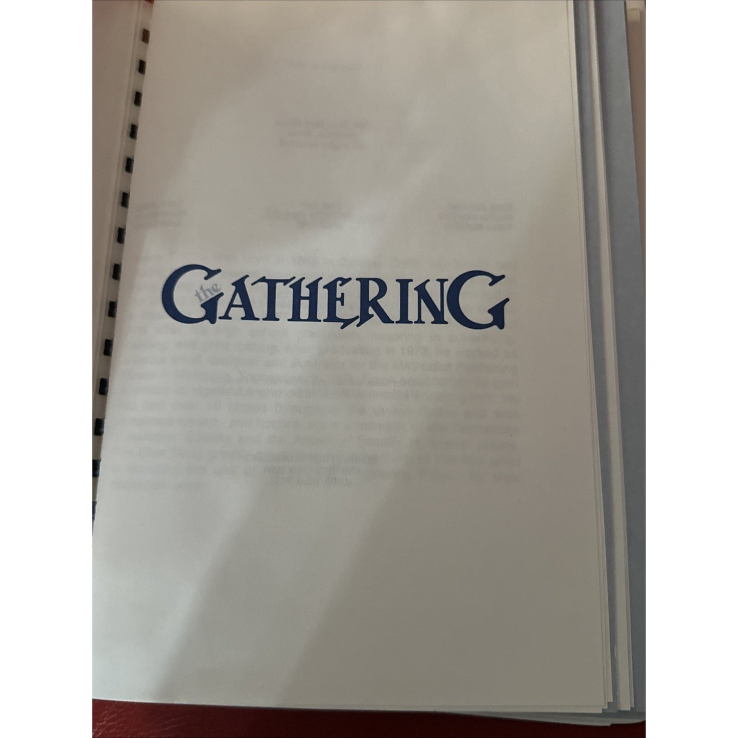The Gathering : A Collection of Recipes by Blue Bird Circle (1987, Hardcover)
