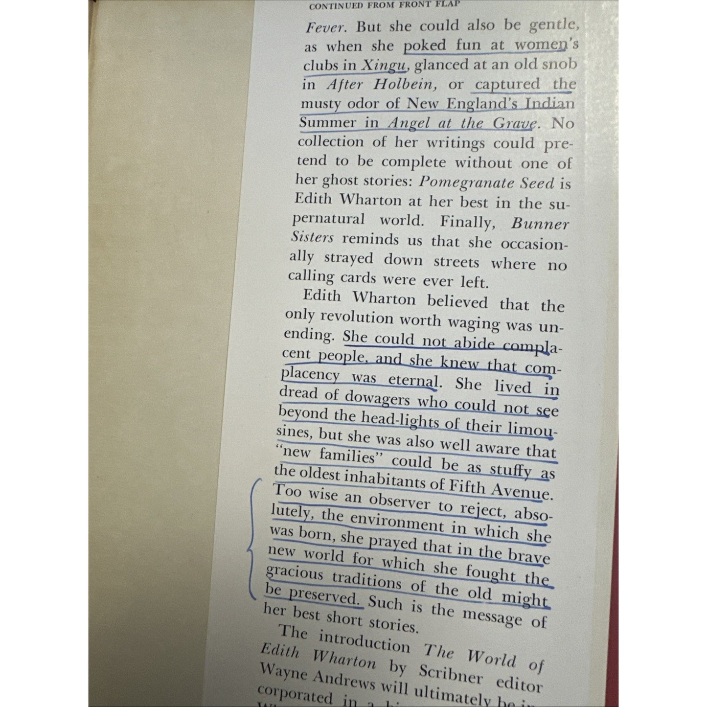 The Best Short Stories of Edith Wharton 1958 Edited by Wayne Andrews