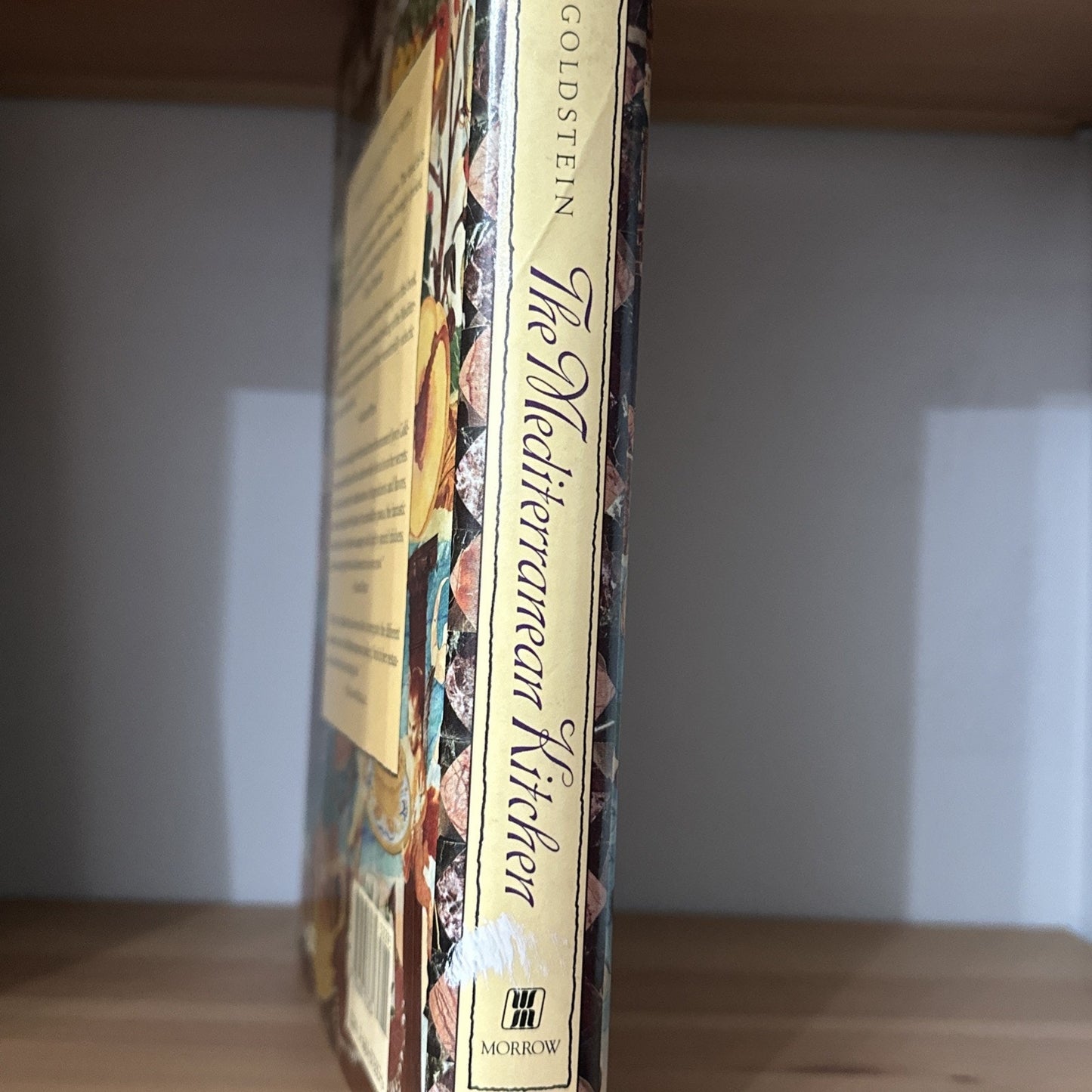 The Mediterranean Kitchen Goldstein 1989 1st Ed HCDJ Nice