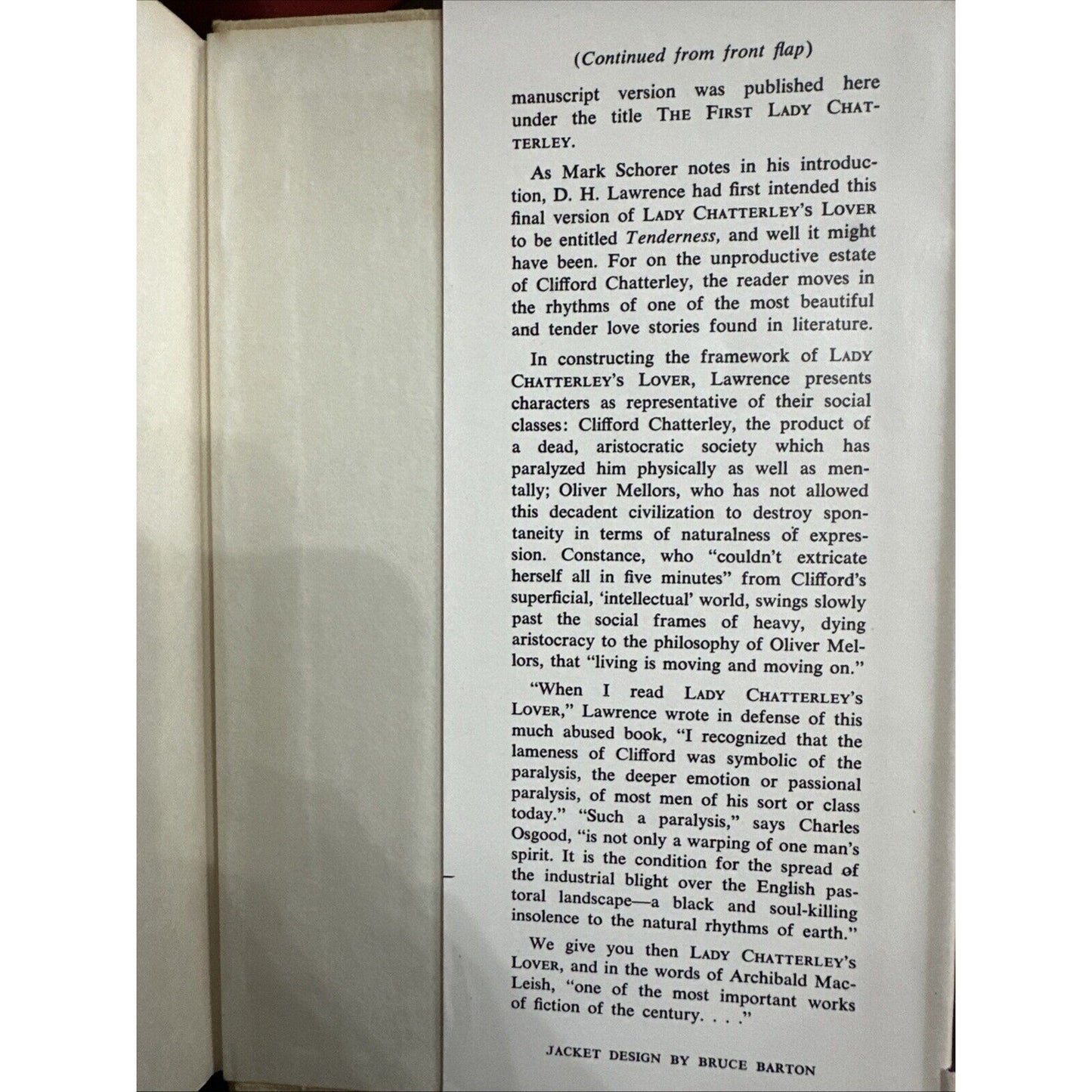 Lady Chatterley's Lover by DH Lawrence Hardcover 1959 Edition with Dust Jacket
