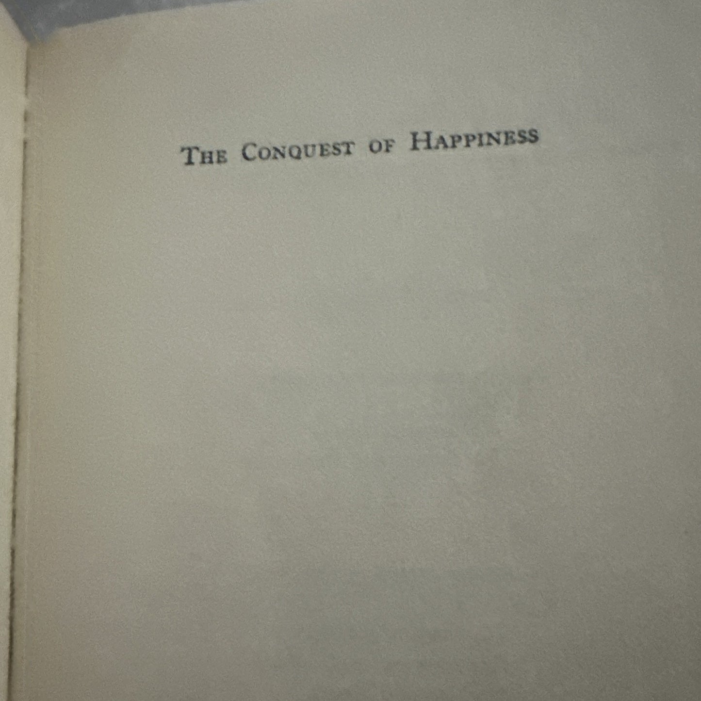Conquest of Happiness by Bertrand Russell First 1st Edition VG PB 1988