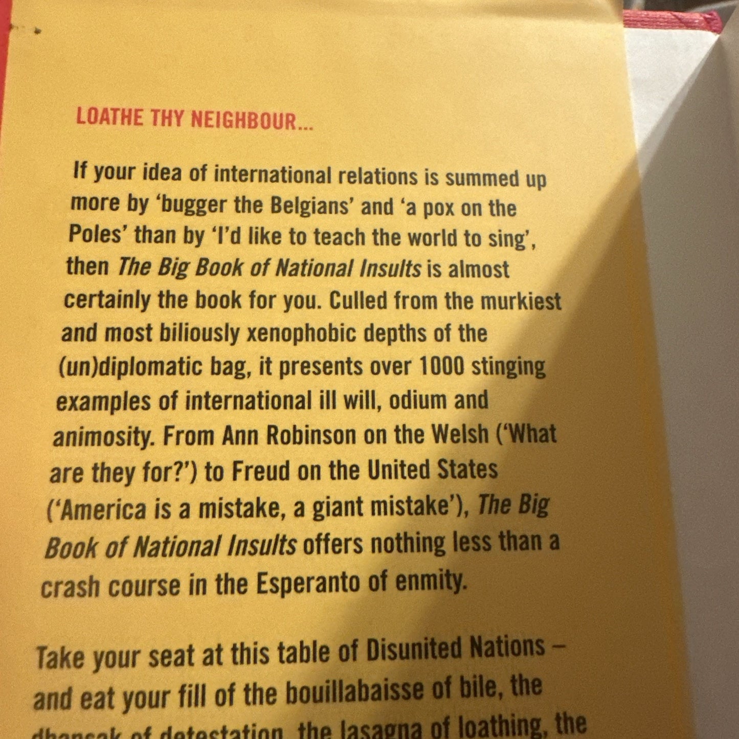 The Big Book of National Insults: 1001 Xenophobic Quips and Quotes