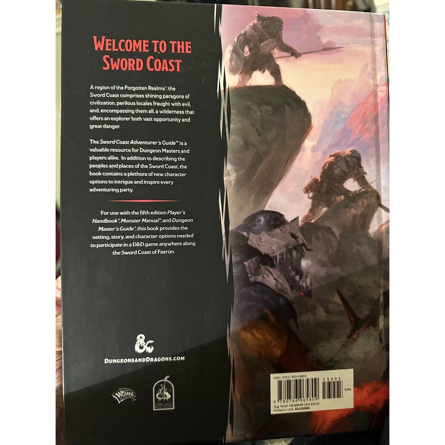 D&D Sword Coast Adventure Guide - Hard Cover Dungeons & Dragons