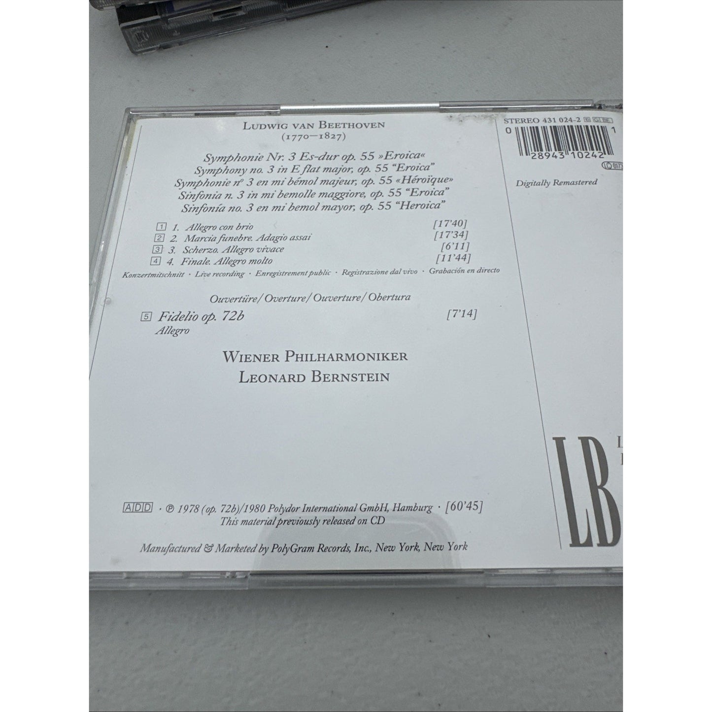 Beethoven Symphony 3 Bernstein Edition