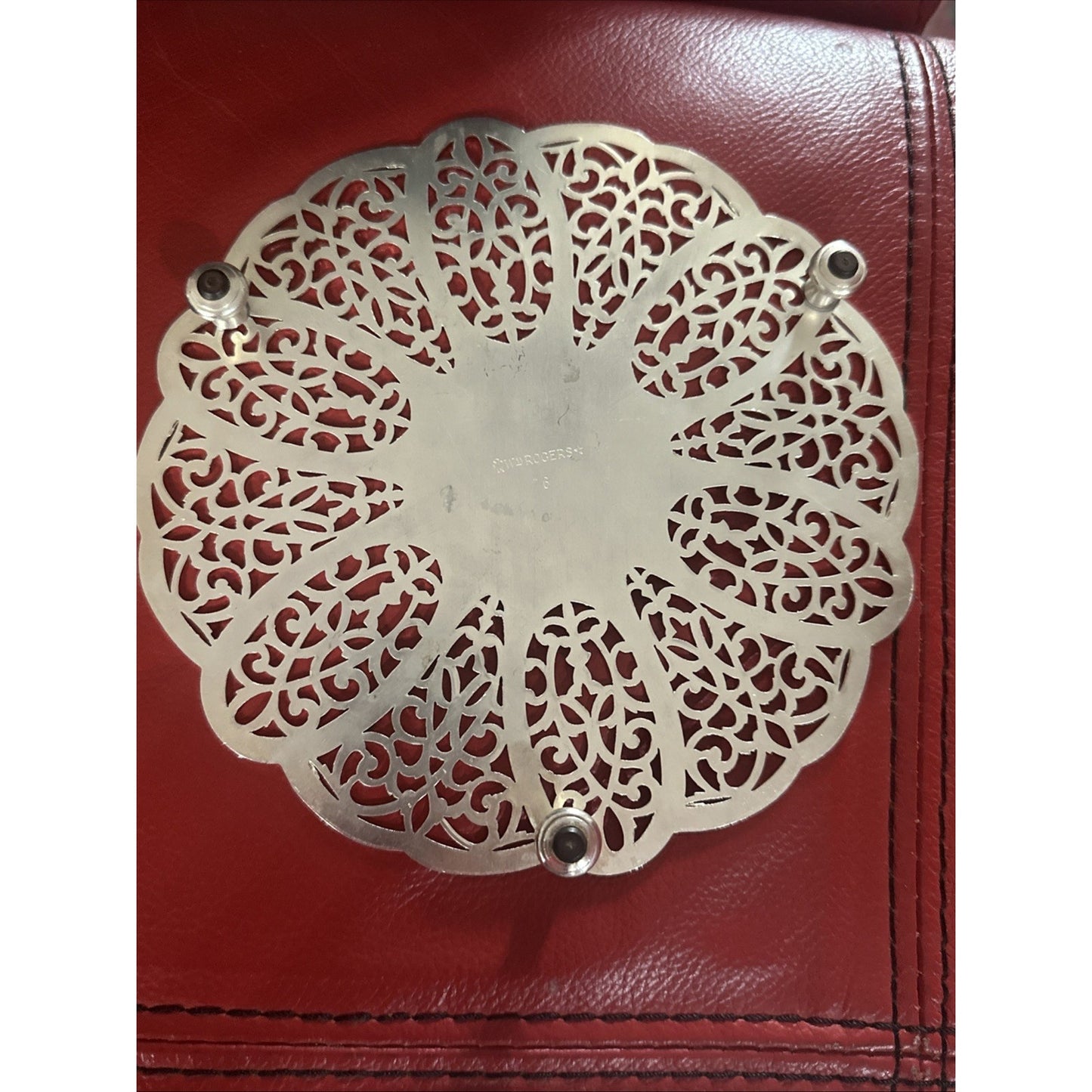 Trivet Silver Plated Footed WM Rogers 76 6.5” Vintage