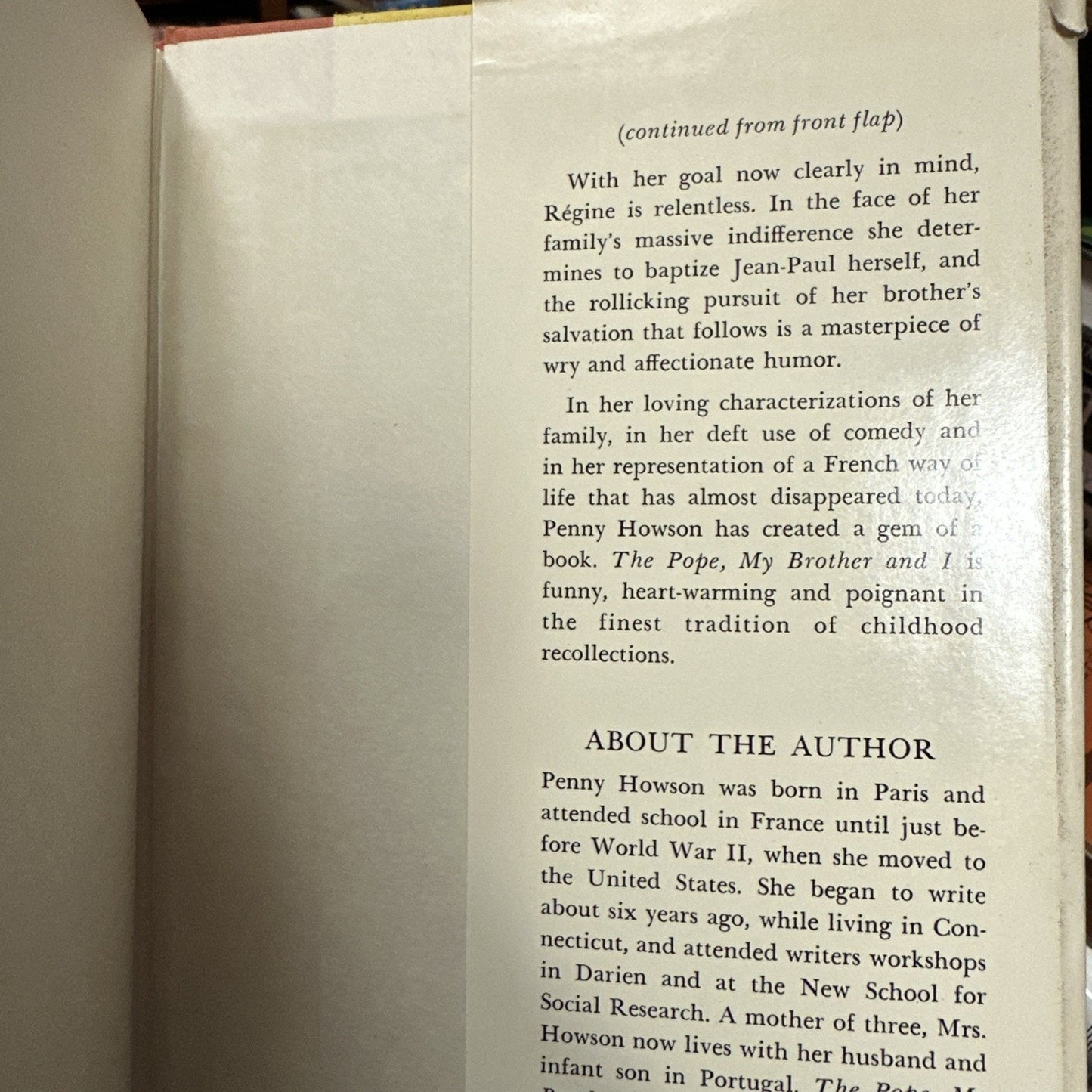 The Pope, My Brother and I - Recollections of a French Childhood by Penny Howson