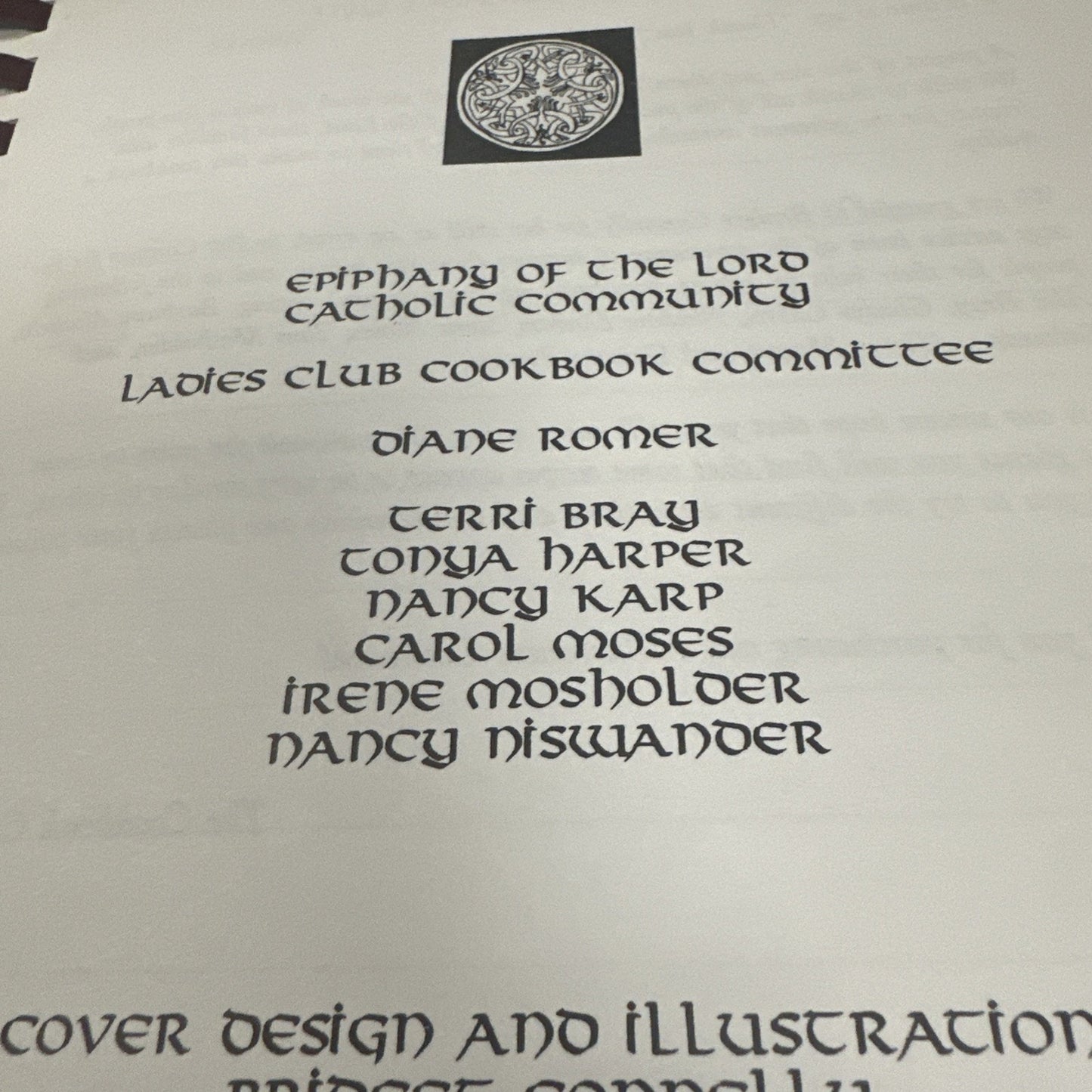 Millennium Cookbook - Epiphany Of The Lord Catholic Community 2000