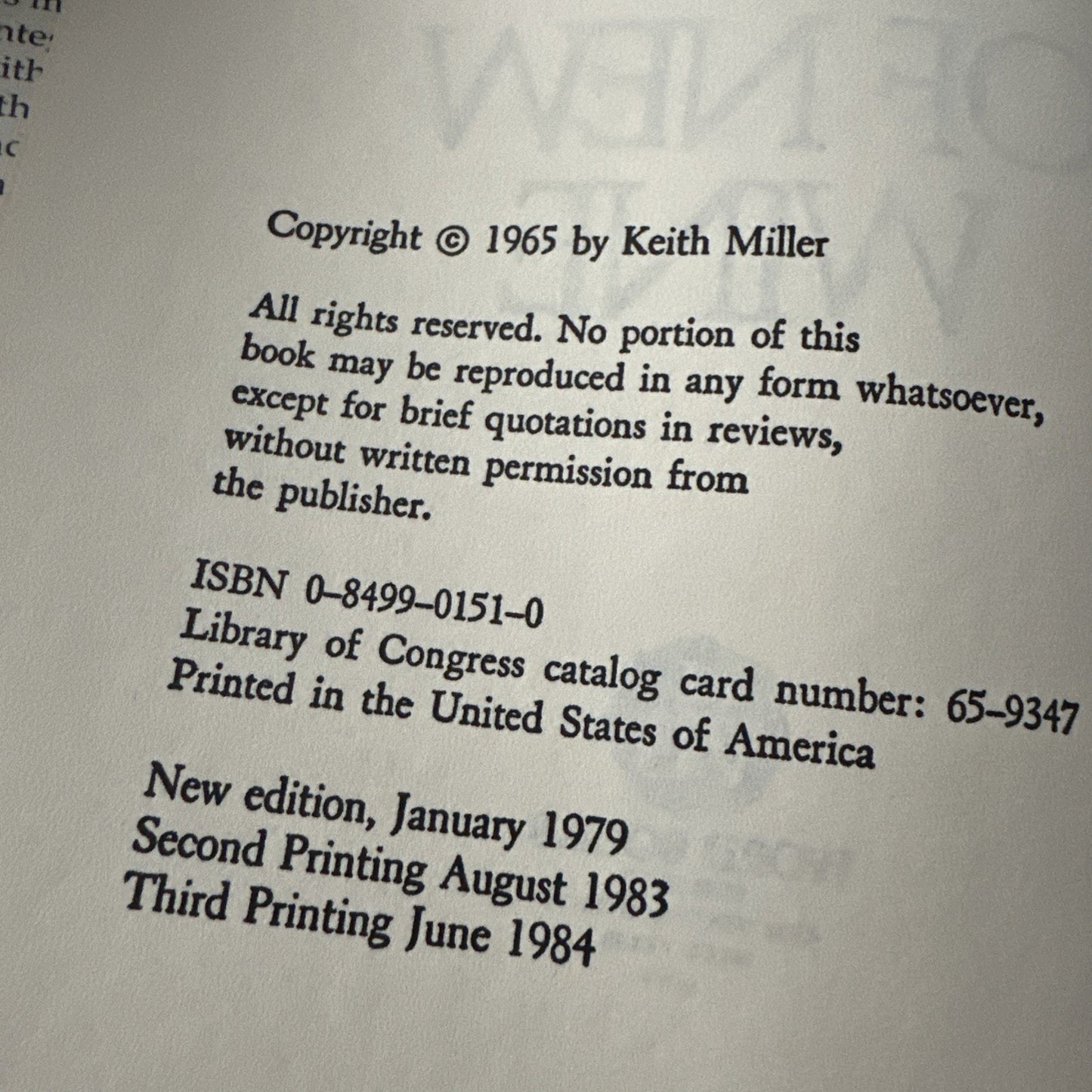 The Taste Of New Wine By Keith Miller
