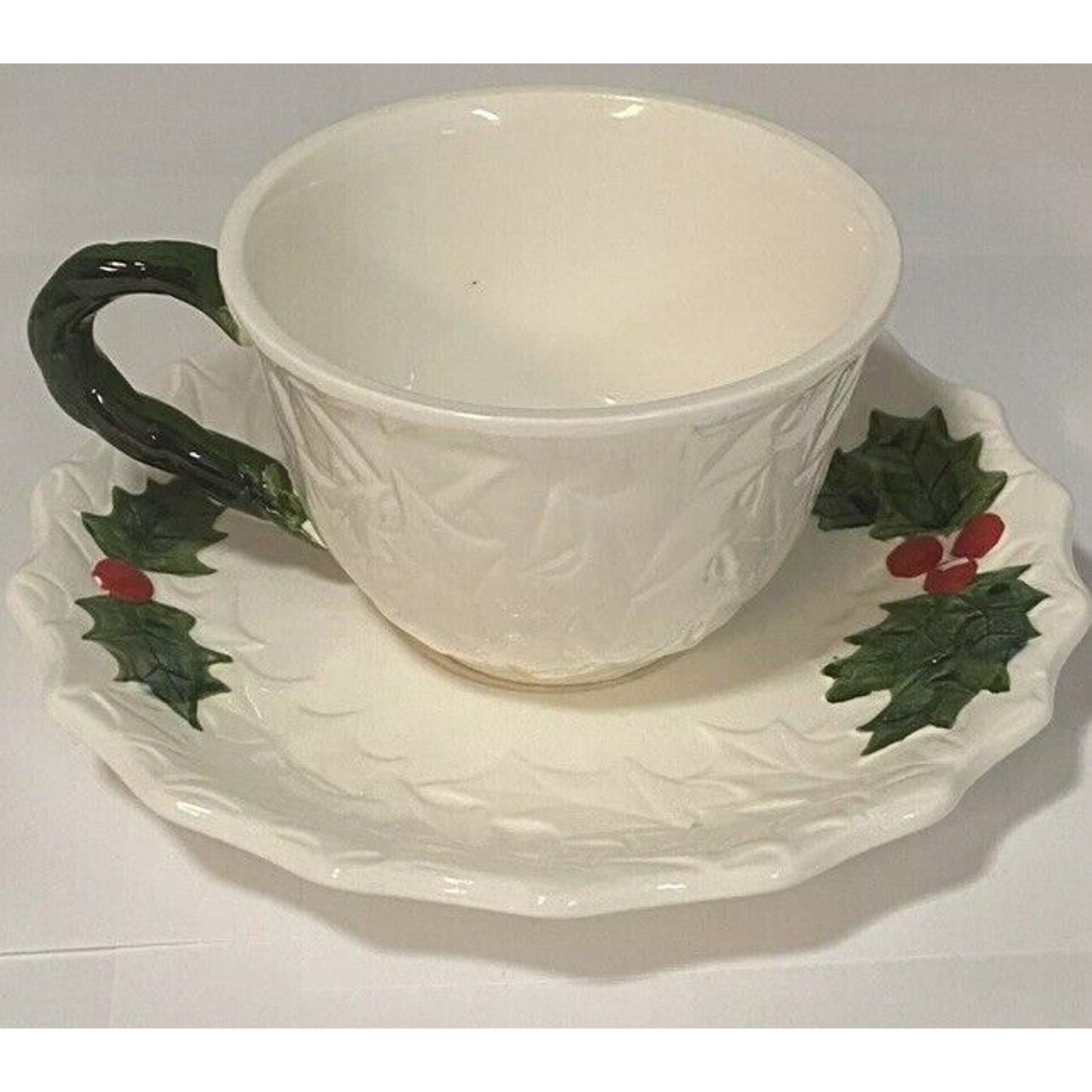 Set Of 6 Christmas Holly Vintage LEFTON 1970-71 Holly Berry 6066 Mugs