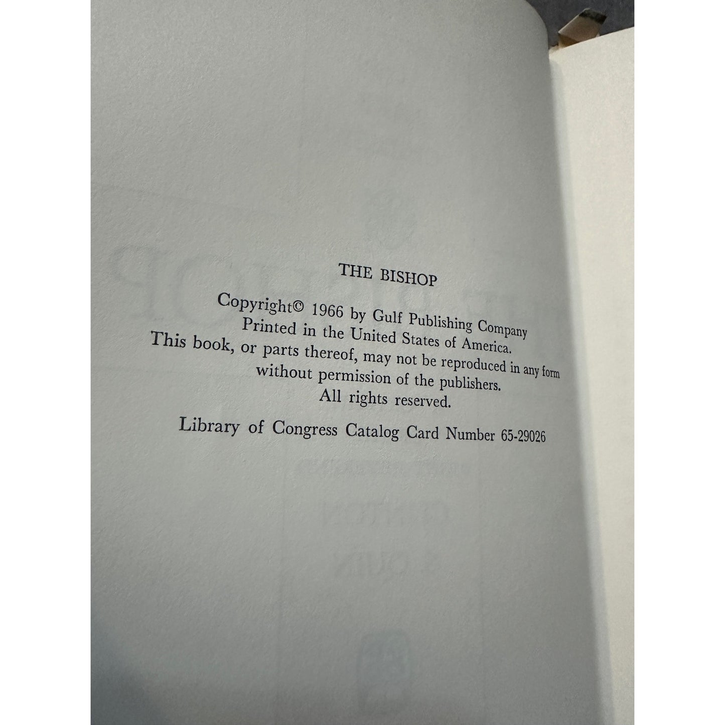 The Bishop, A Portrait of the Right Reverend Clinton S. Quin (Hardback-) First Edition