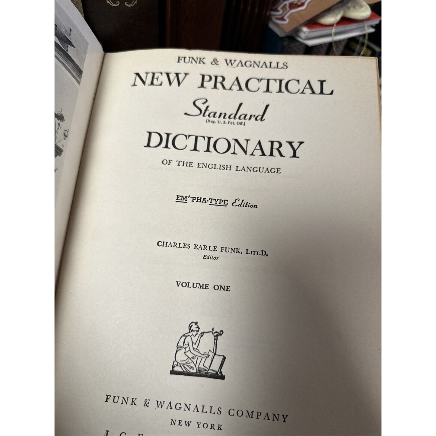 Funk & Wagnalls New Practical Standard Dictionary 1956 Vol 1 & 2 Em Pha Type Ed