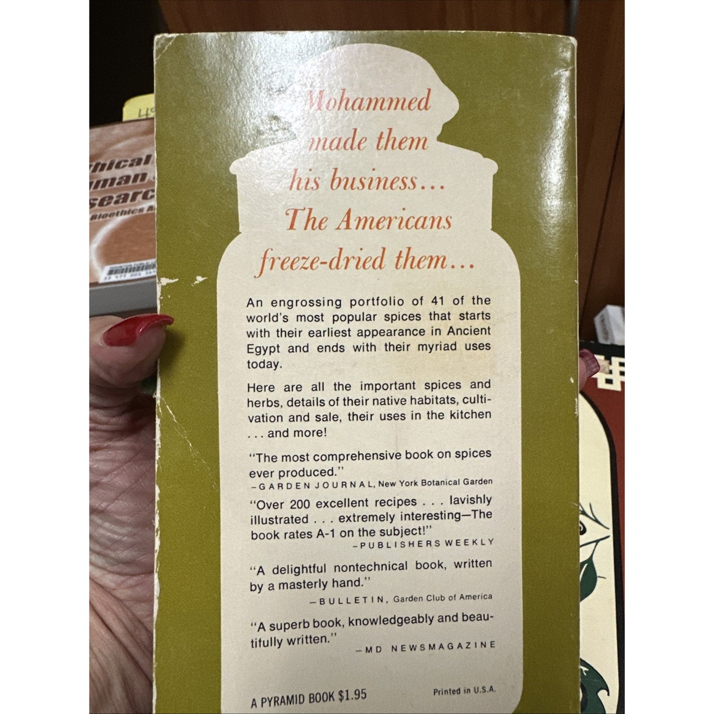 VINTAGE THE BOOK OF SPICES 1969 Cookbook Cook Book Recipes Baking