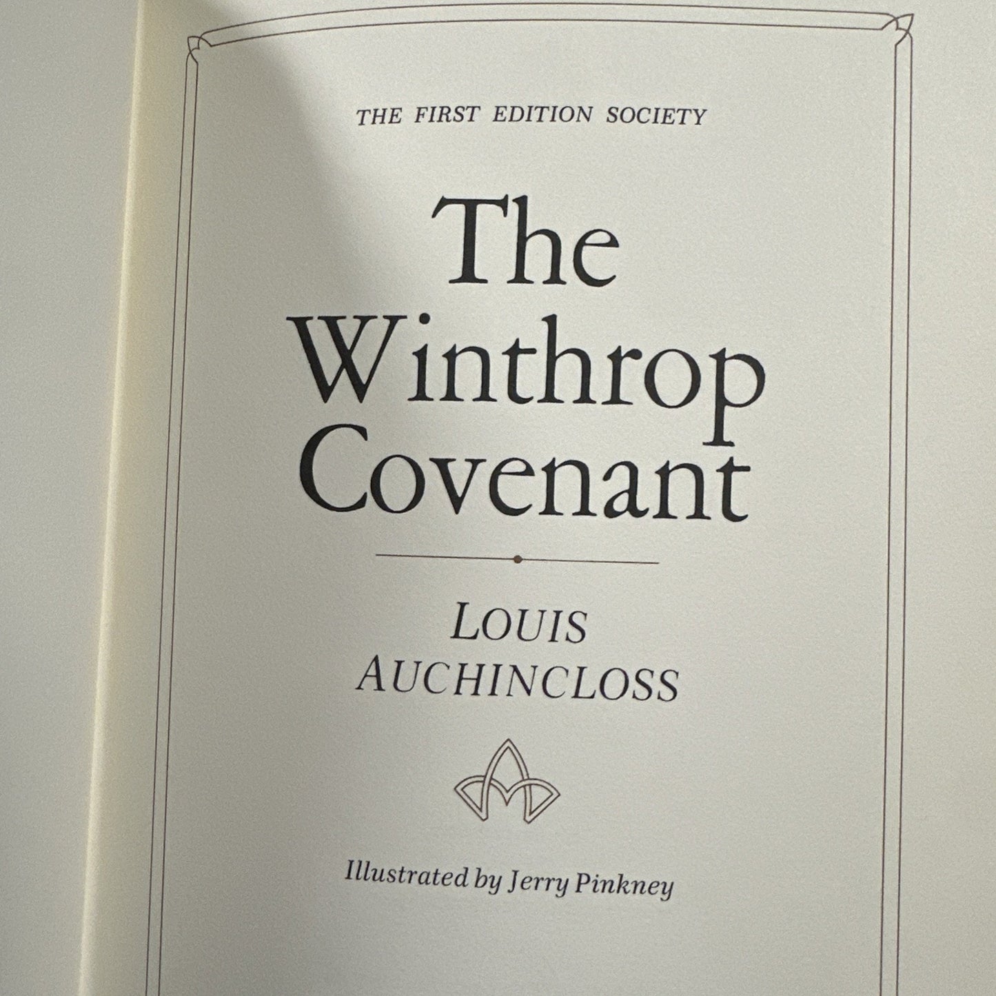 “The Winthrop Covenant” By Louis Auchincloss, The Franklin Library FIRST EDITION