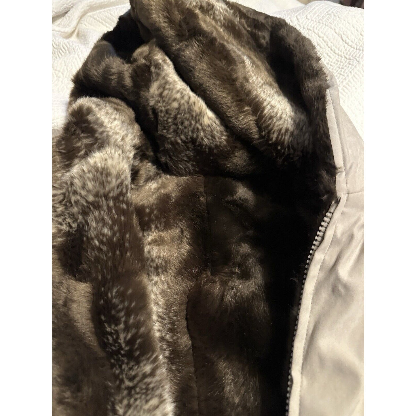 Gallery Woman New York Faux Fur Lined Coat Size XL
