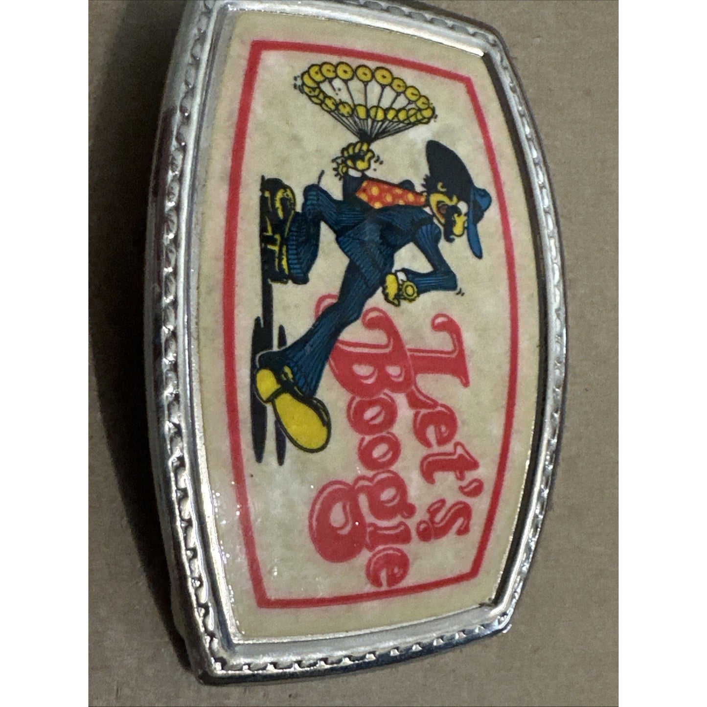 R. Robert Crumb Let's Boogie 1970s Belt Buckle Colored Art