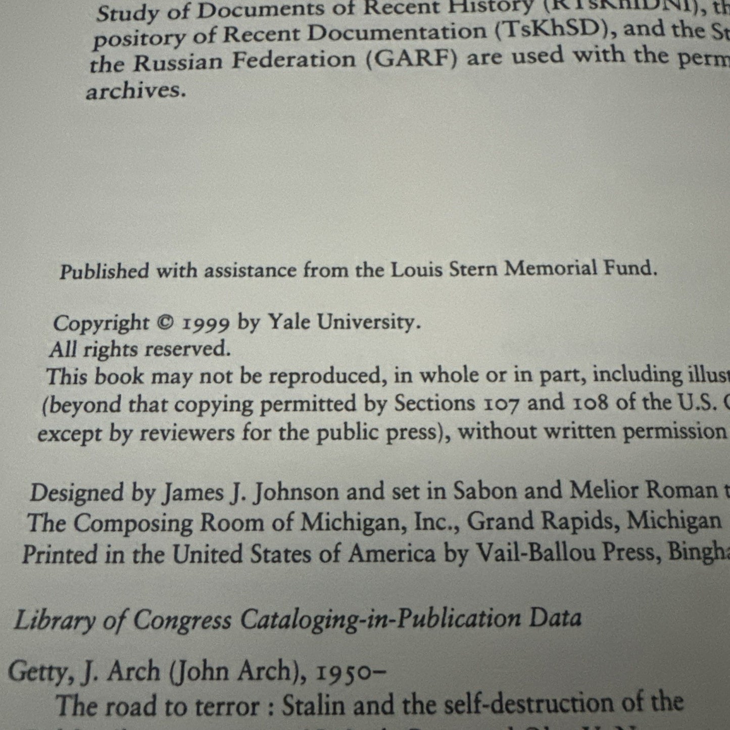 The Road to Terror: Stalin and the Self-Destruction of the Bolsheviks, 1932-193,