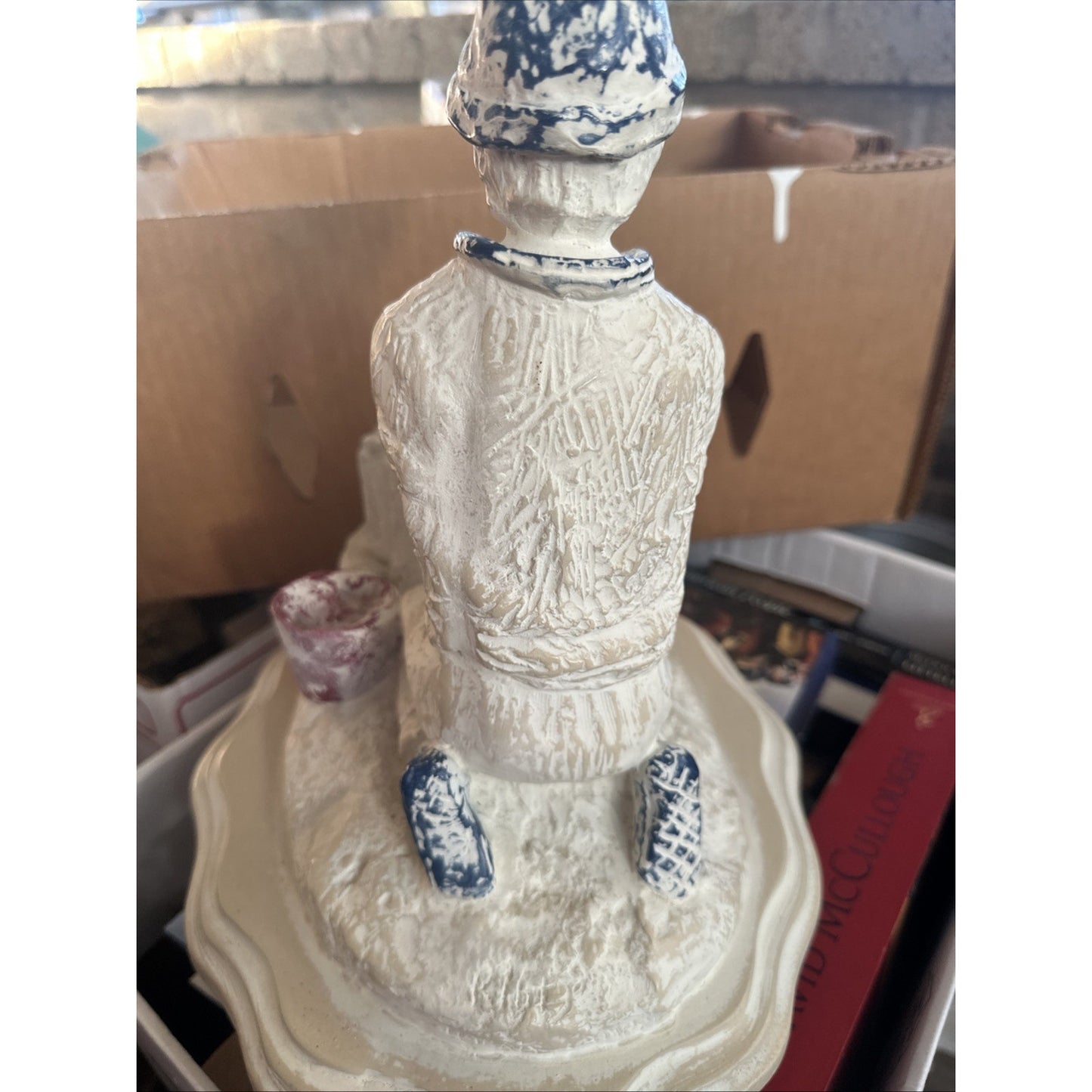Vintage Harris Lamps Boy Building Sand Castle Signed Harris Lamps Rare Find